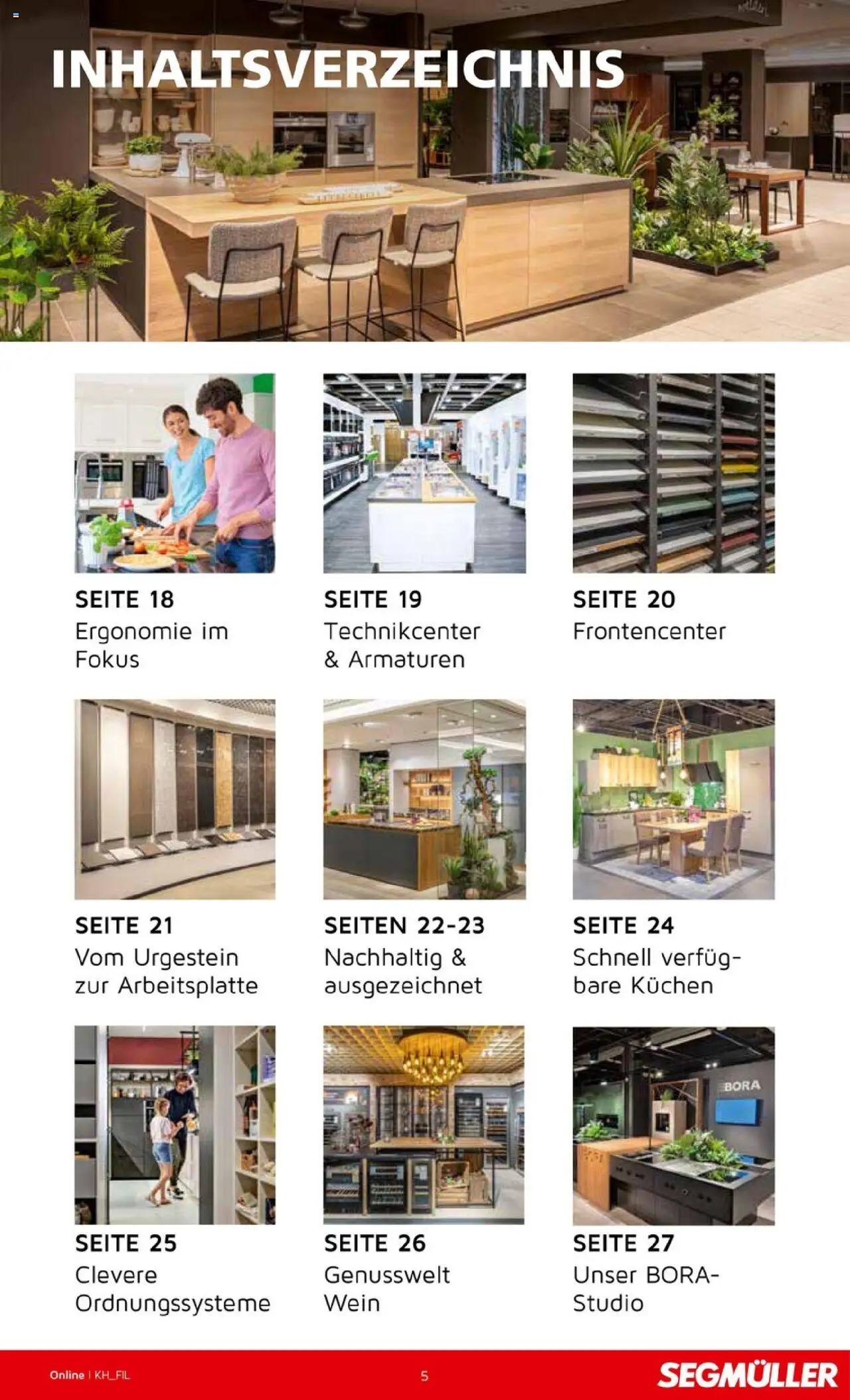 Segmüller Küchenkatalog – gültig ab 16.09.2025 | Seite: 5 | Produkte: Wein, Kuchen