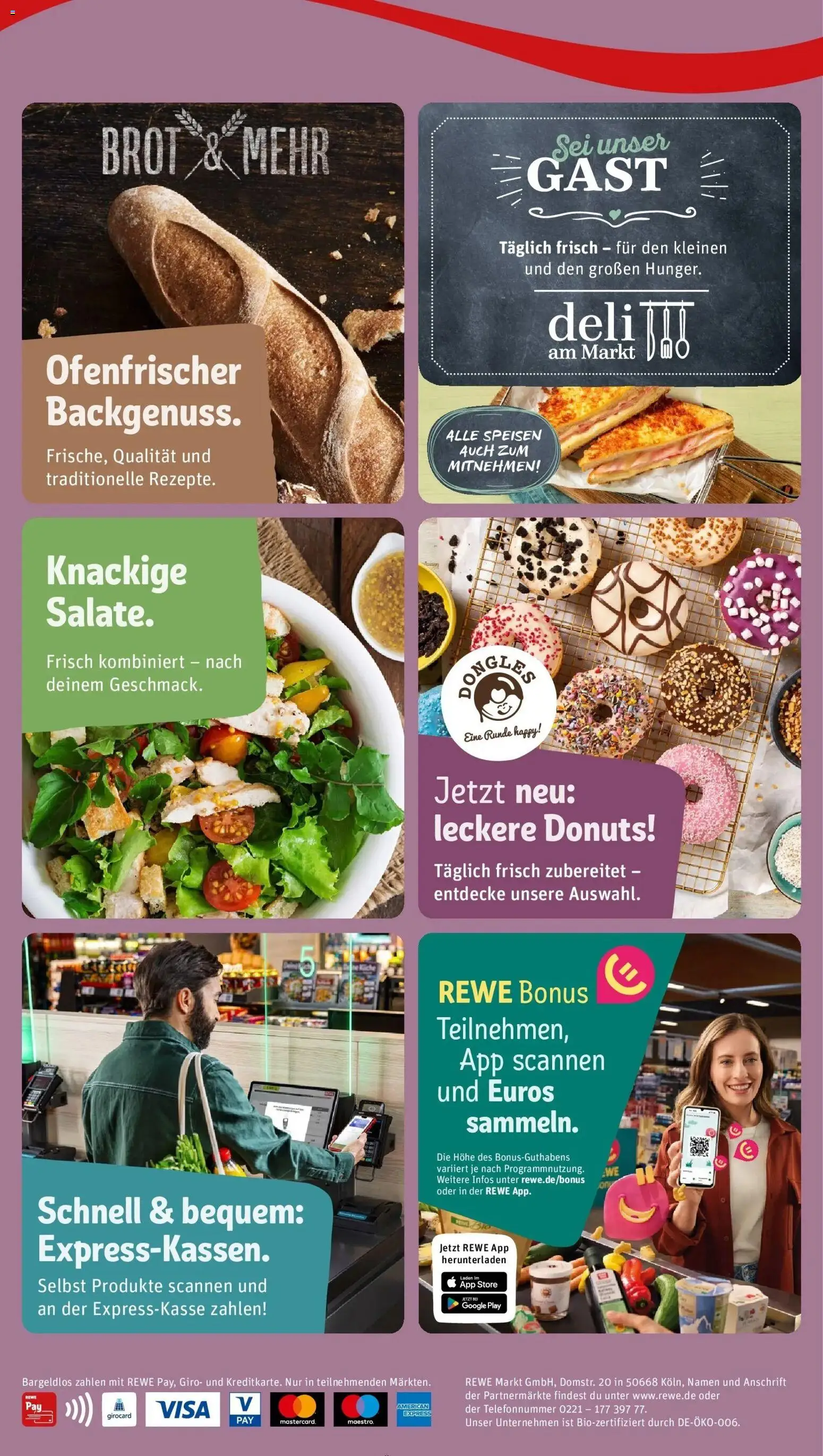 Rewe Prospekt Pforzheim	 – gültig ab 08.03.2026 | Seite: 4 | Produkte: Donuts, Brot