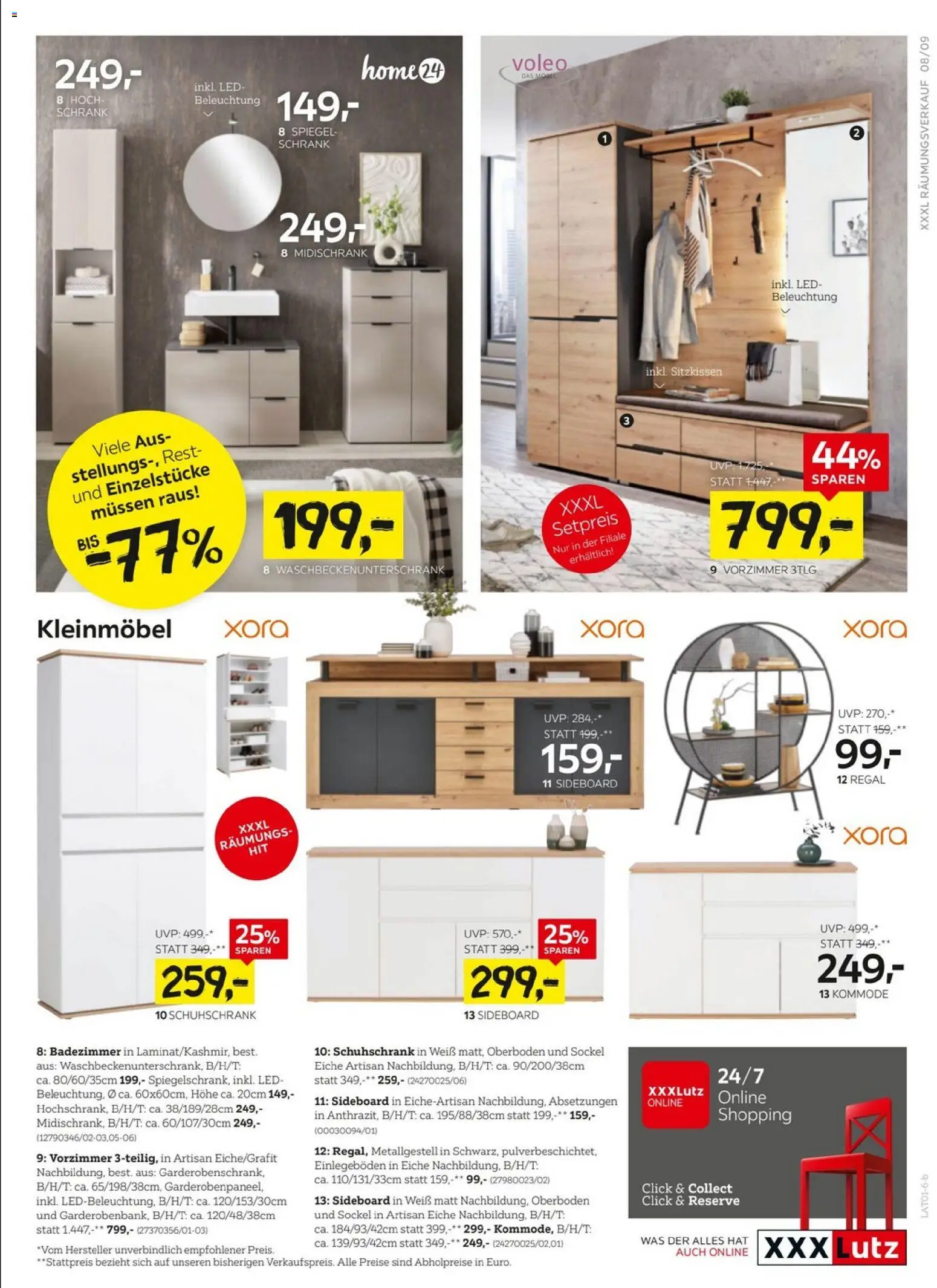 XXXLutz Winter Sonderverkauf gültig ab 29.12.2025 | Seite: 9 | Produkte: Kommode, Regal, Schrank, Spiegel