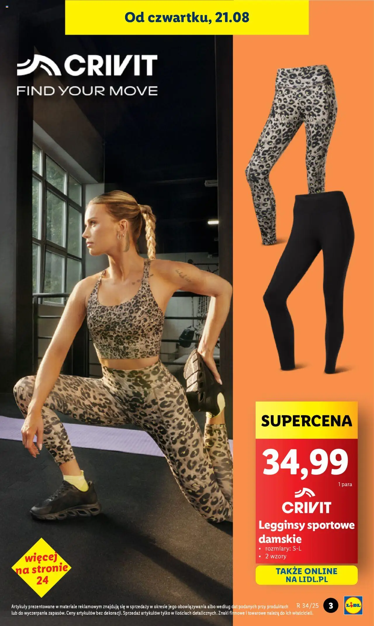 Lidl Katalog od 18.08.2025 | Strona: 3 | Produkty: Legginsy