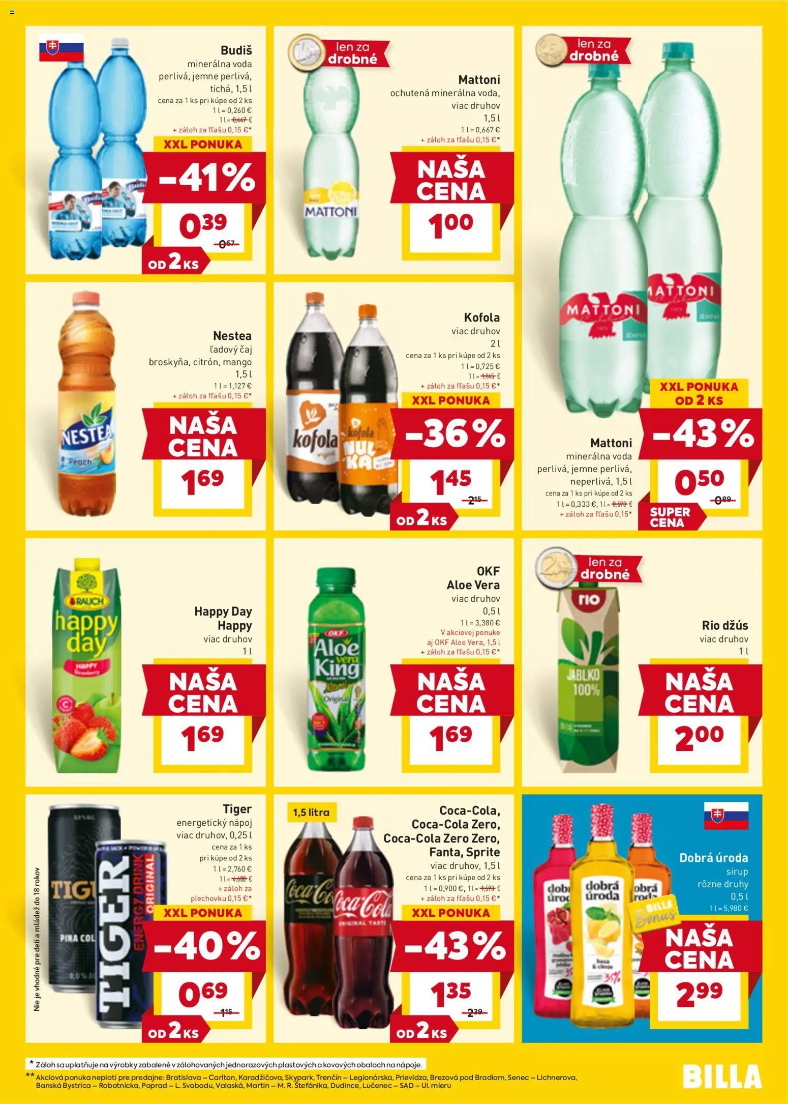 Nové Billa akcie – leták je platný od 07.04.2026 | Strana: 21 | Produkty: Voda, Minerálna voda, Mango, Energetický nápoj