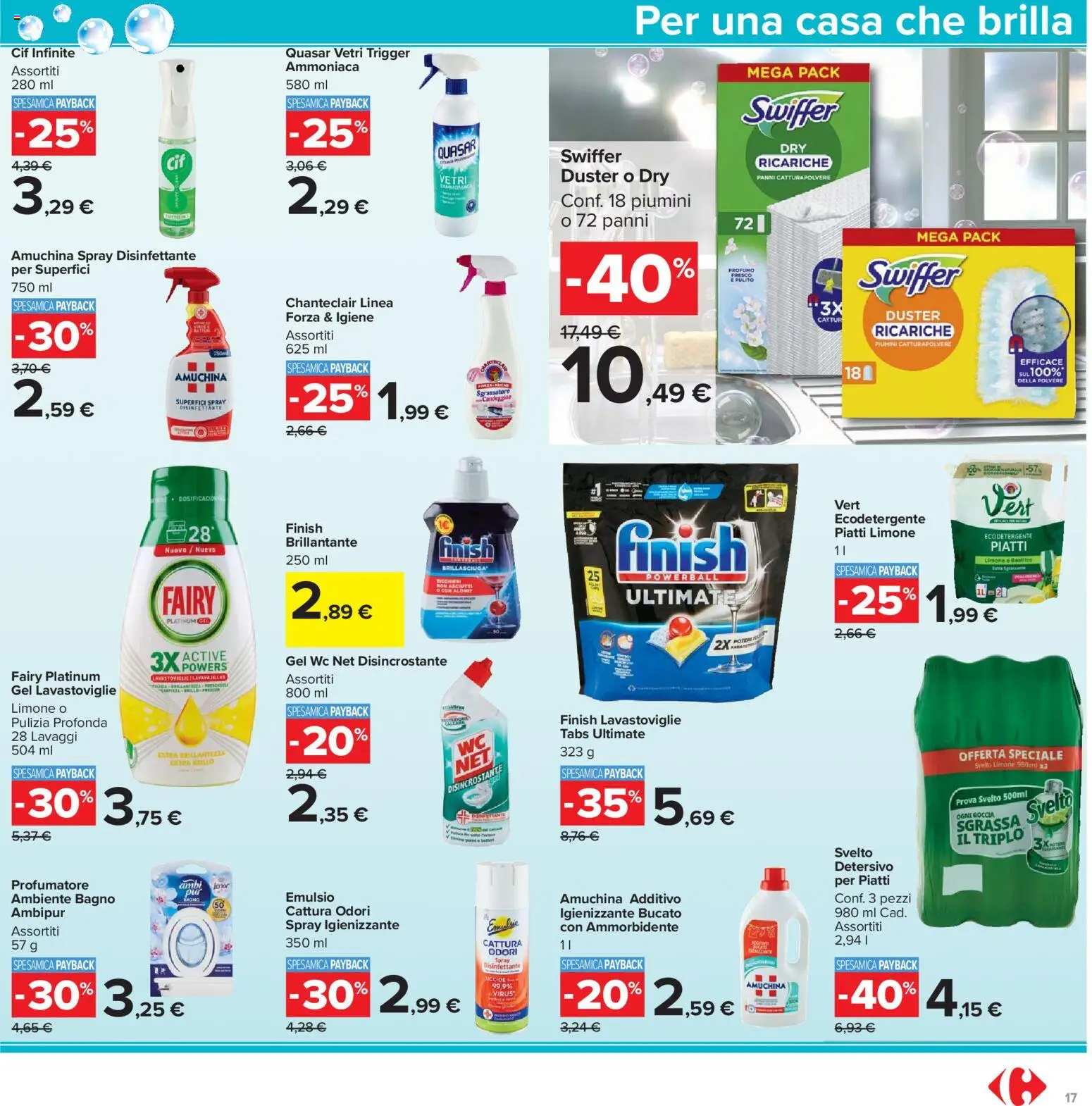 Volantino Carrefour del 07.04.2026 | Pagina: 17 | Prodotti: Ammorbidente, Limone, Basilico, WC