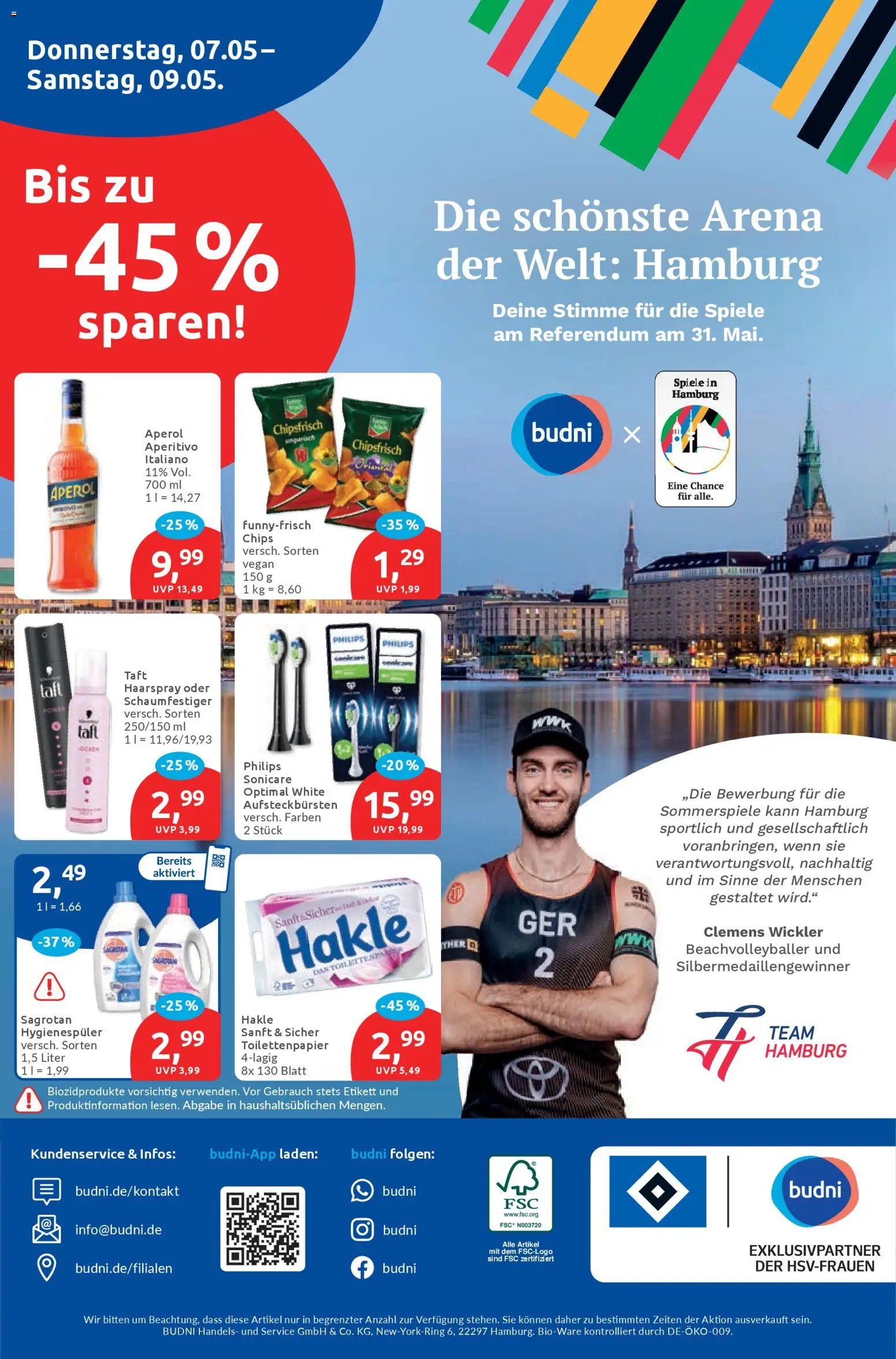 Budni Prospekt 	 – gültig ab 04.05.2026 | Seite: 8 | Produkte: Philips, Aperol, Chips, Toilettenpapier