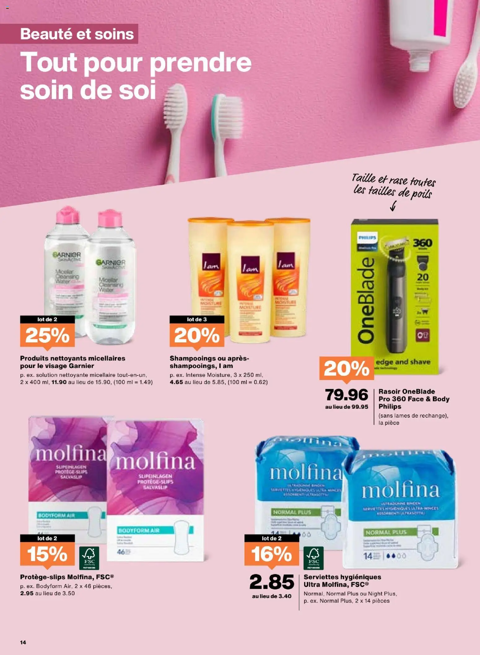 Migros Aktionen FR – gültig ab 18.11.2025 | Seite: 14 | Produkte: Shampoo, Conditioner, Philips