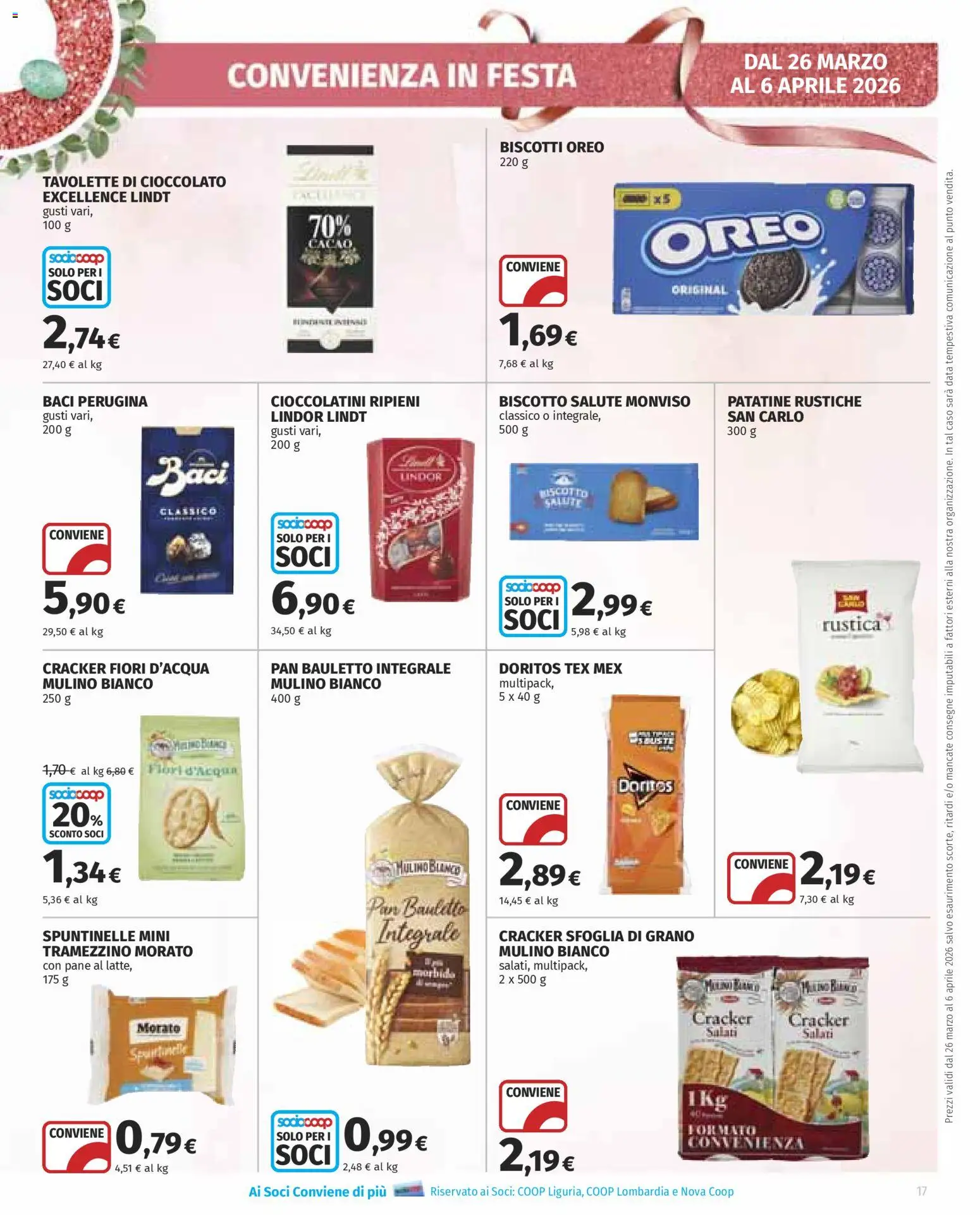 Volantino Ipercoop del 26.03.2026 | Pagina: 17 | Prodotti: Pane, Patatine, Data, Tramezzino