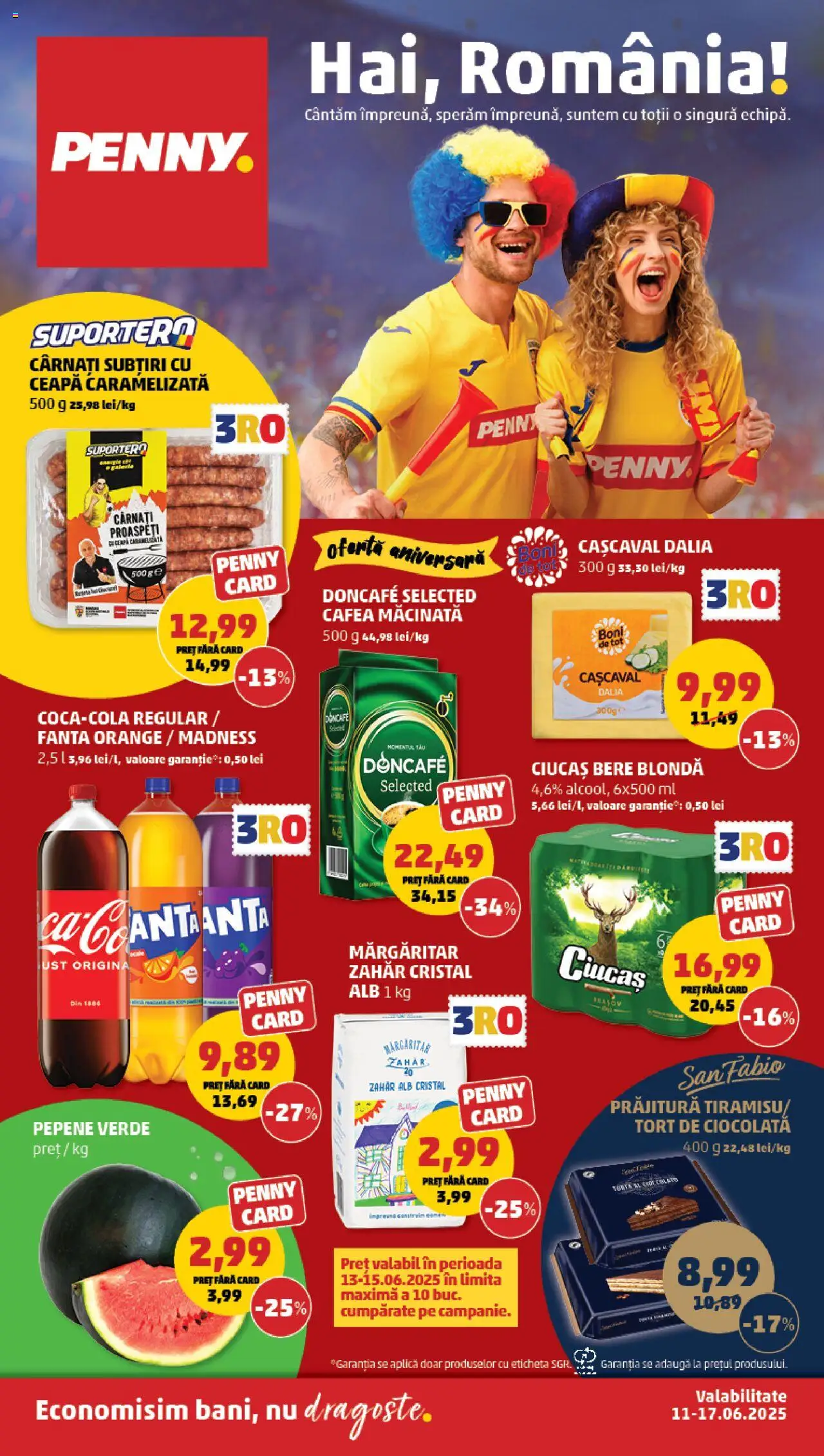 Catalog PENNY – valabil de la 11.06.2025 | Pagină: 1 | Produse: Pepene Verde, Bere, Ceapă, Cârnați