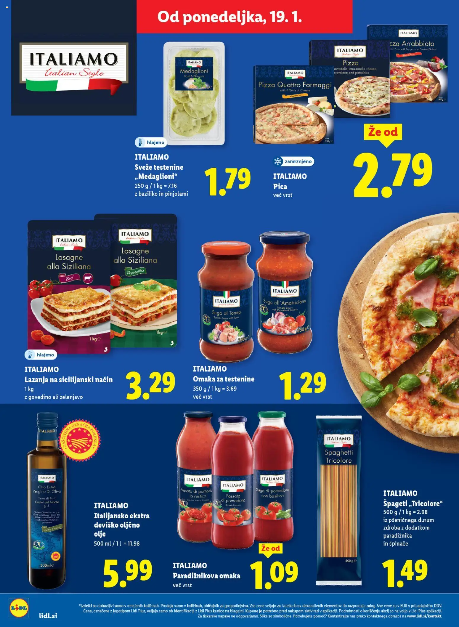 Novi Lidl katalog ponudbe – veljaven od 15.01.2026 | Stran: 36 | Izdelki: Omaka za testenine, Tuna, Spageti, Lazanja