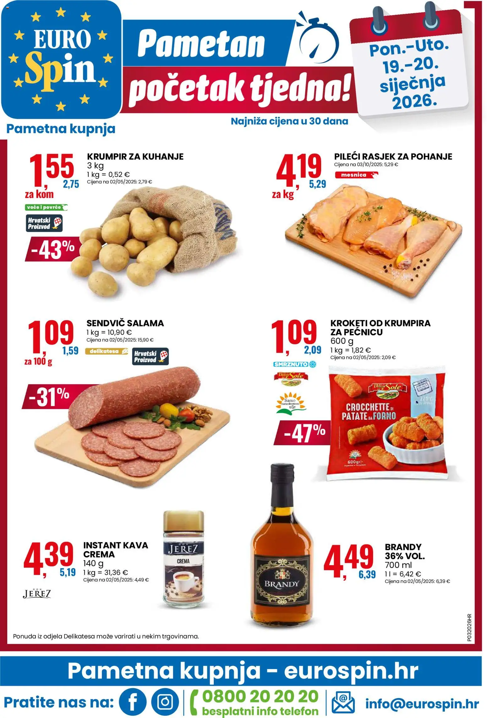 Eurospin katalog | vrijedi od 14.01.2026 | Stranica: 16 | Proizvodi: Kava, Salama, Krumpir, Povrće