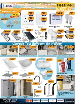K. Carrim specials catalogue – valid from 05.12.2025 | Page: 3 | Products: Switch, Geyser, Pipe, Cement