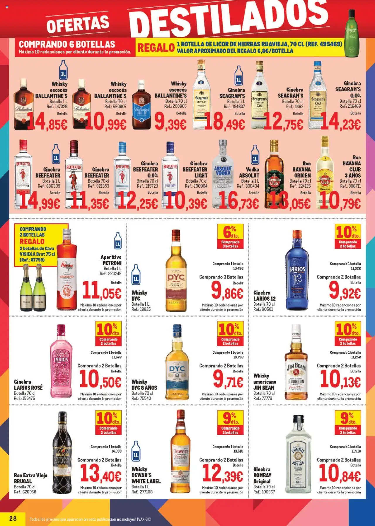 Makro - Precios Cataluña │ válido desde el 06.10.2025 | Página: 28 | Productos: Licor, Ron, Vodka, Whisky