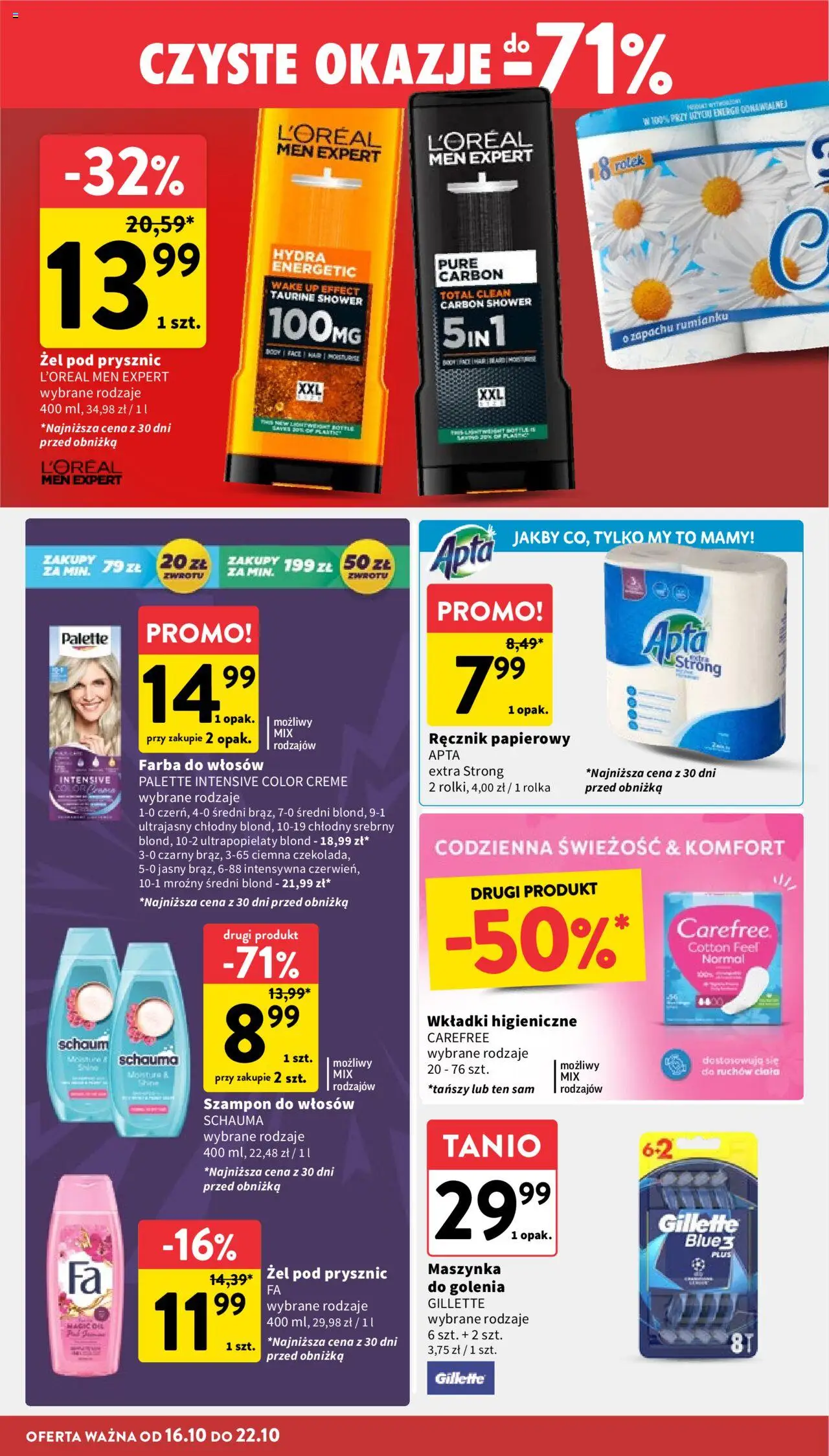 Intermarche Gazetka od 16.10.2025 | Strona: 32 | Produkty: Farba do włosów, Maszynka do golenia, Prysznic, Żel pod prysznic
