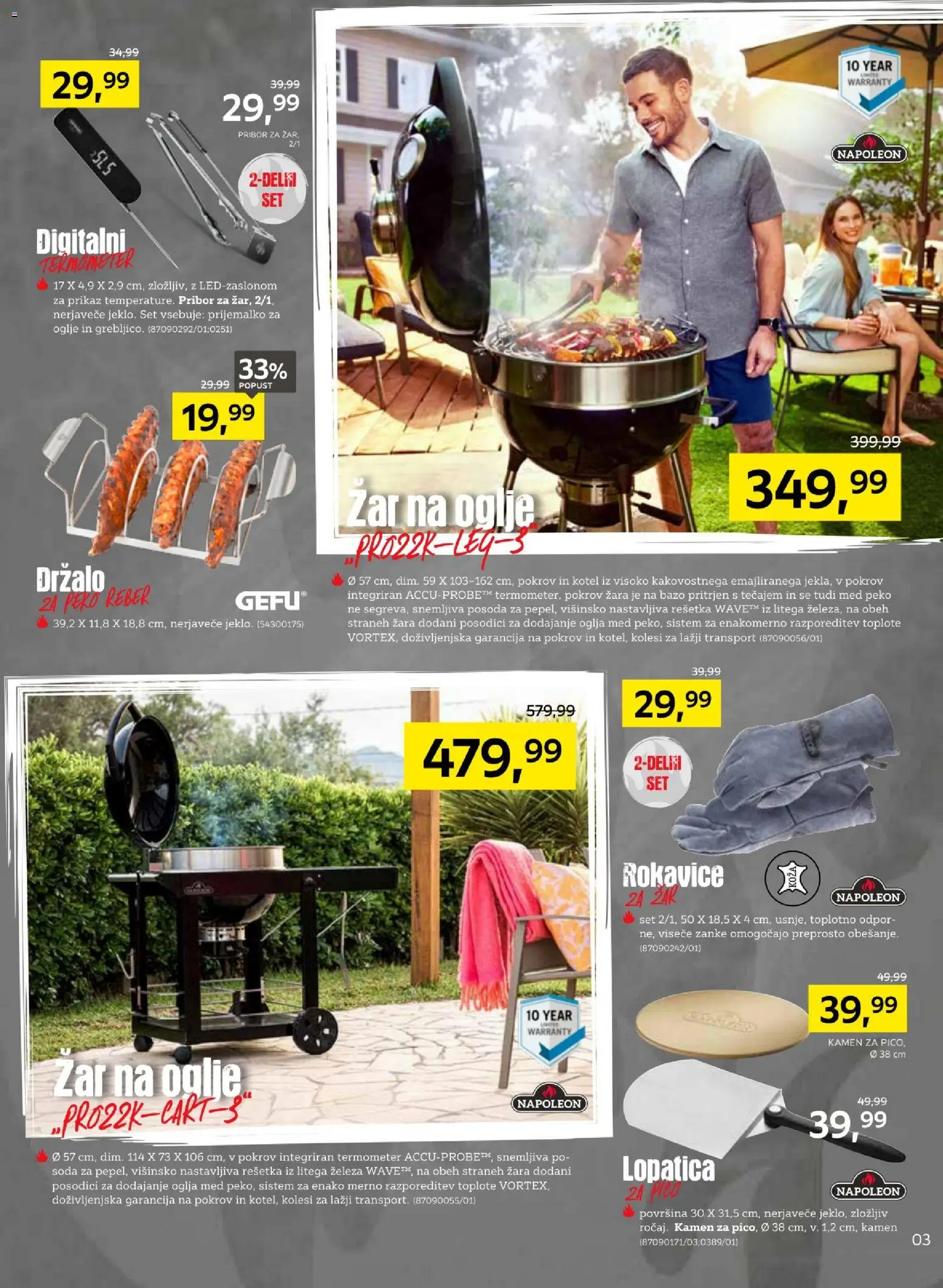 Novi XXXL Lesnina katalog ponudbe – veljaven od 07.04.2026 | Stran: 3 | Izdelki: Pribor, Zar, Termometer, Rokavice