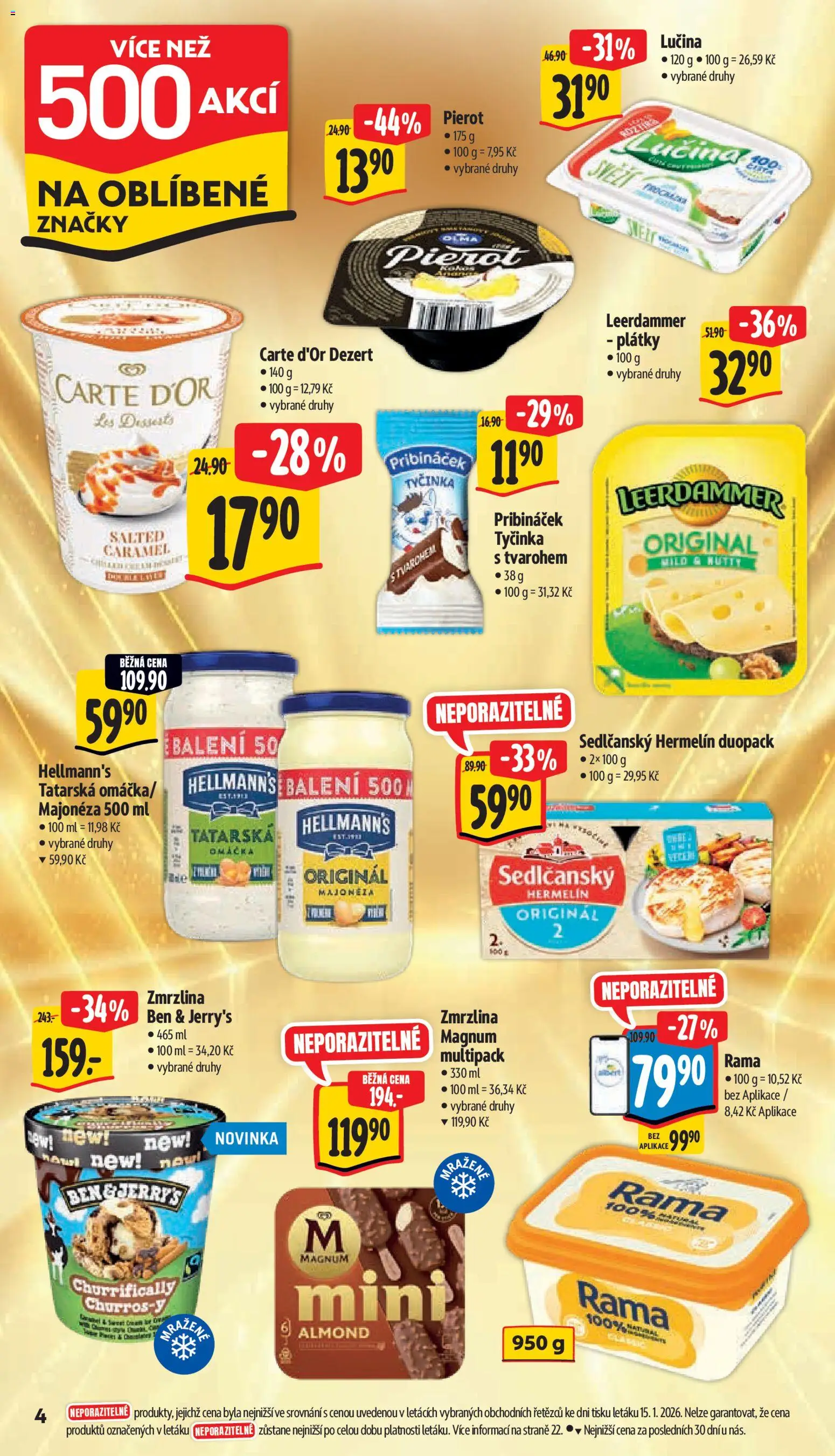Albert leták - Supermarket od 21.01.2026 | Strana: 9 | Produkty: Zmrzlina, Ben & Jerry's, Majonéza, Carte d'or