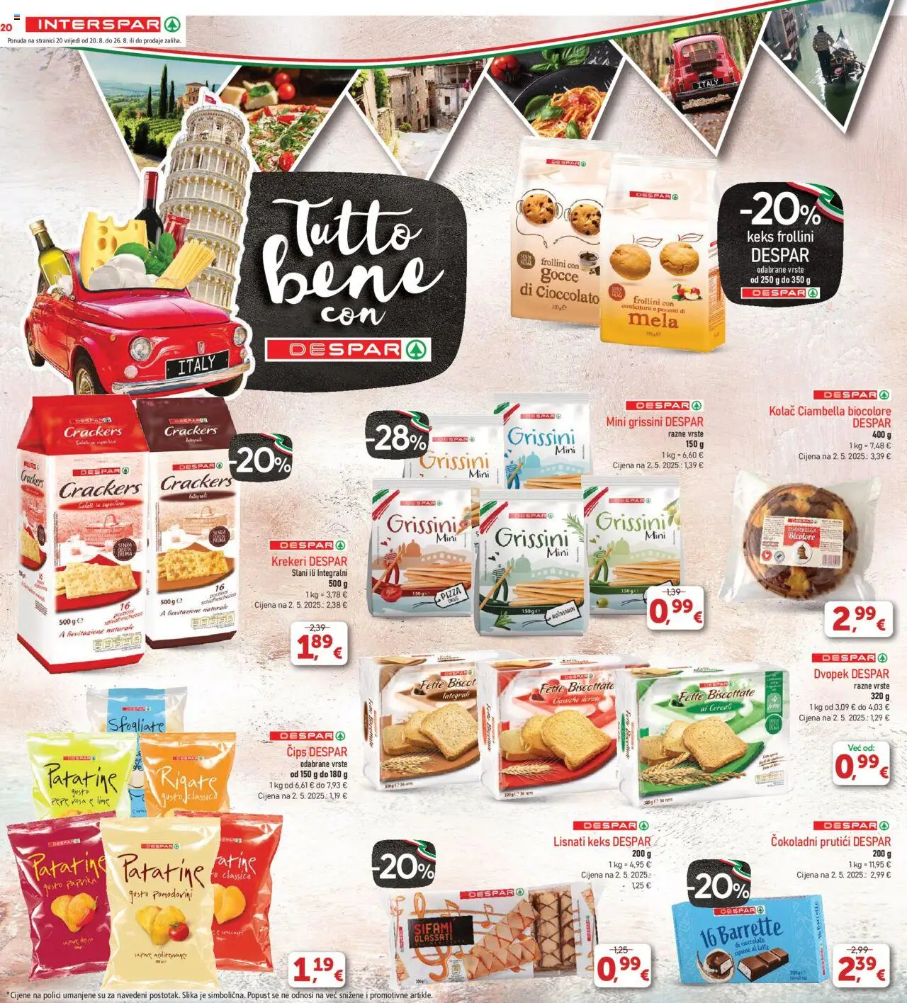 Interspar katalog | vrijedi od 20.08.2025 | Stranica: 20 | Proizvodi: Paprika, Dvopek, Keks, Krekeri