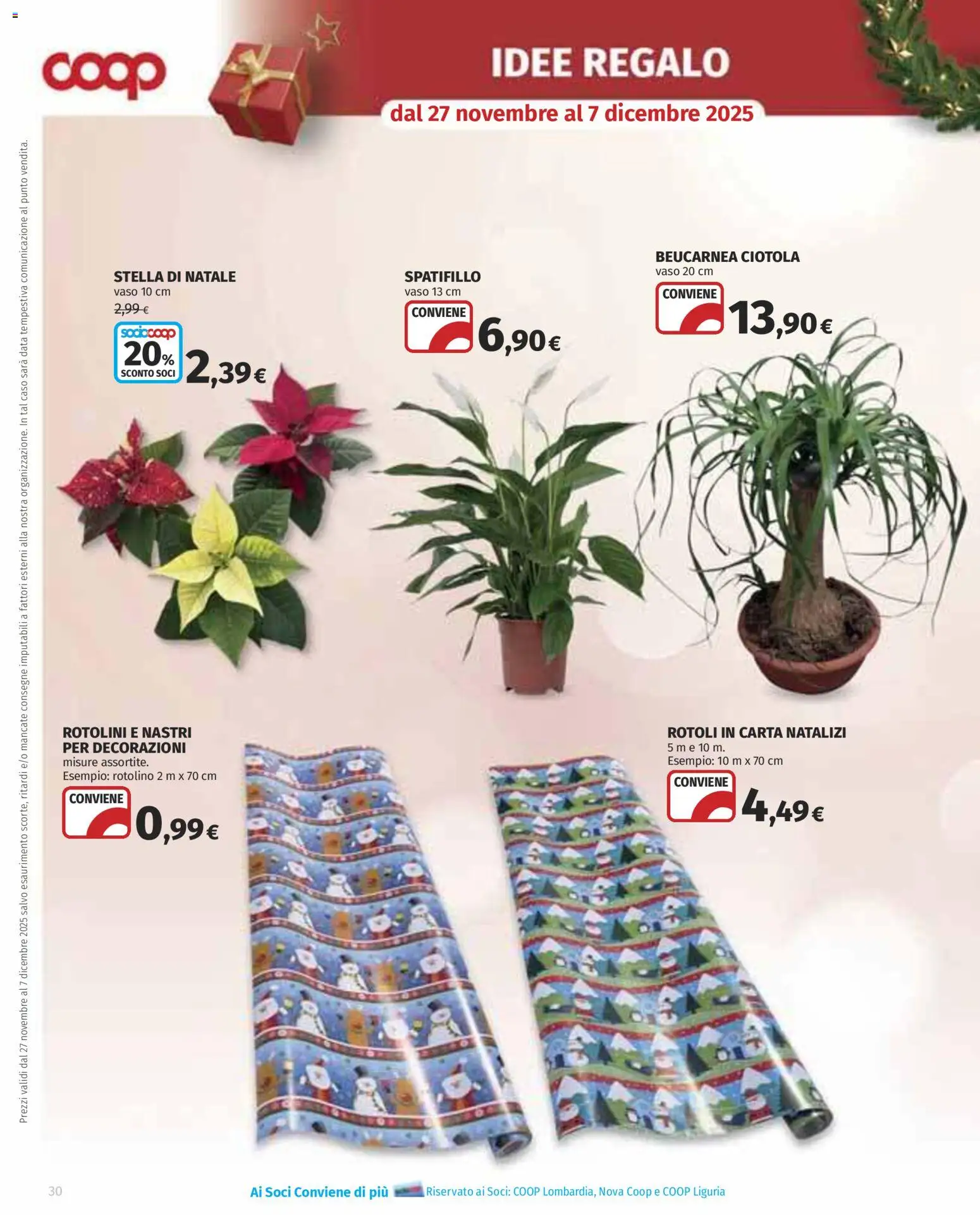 Volantino COOP del 27.11.2025 | Pagina: 30 | Prodotti: Data, Ciotola, Vaso, Decorazioni