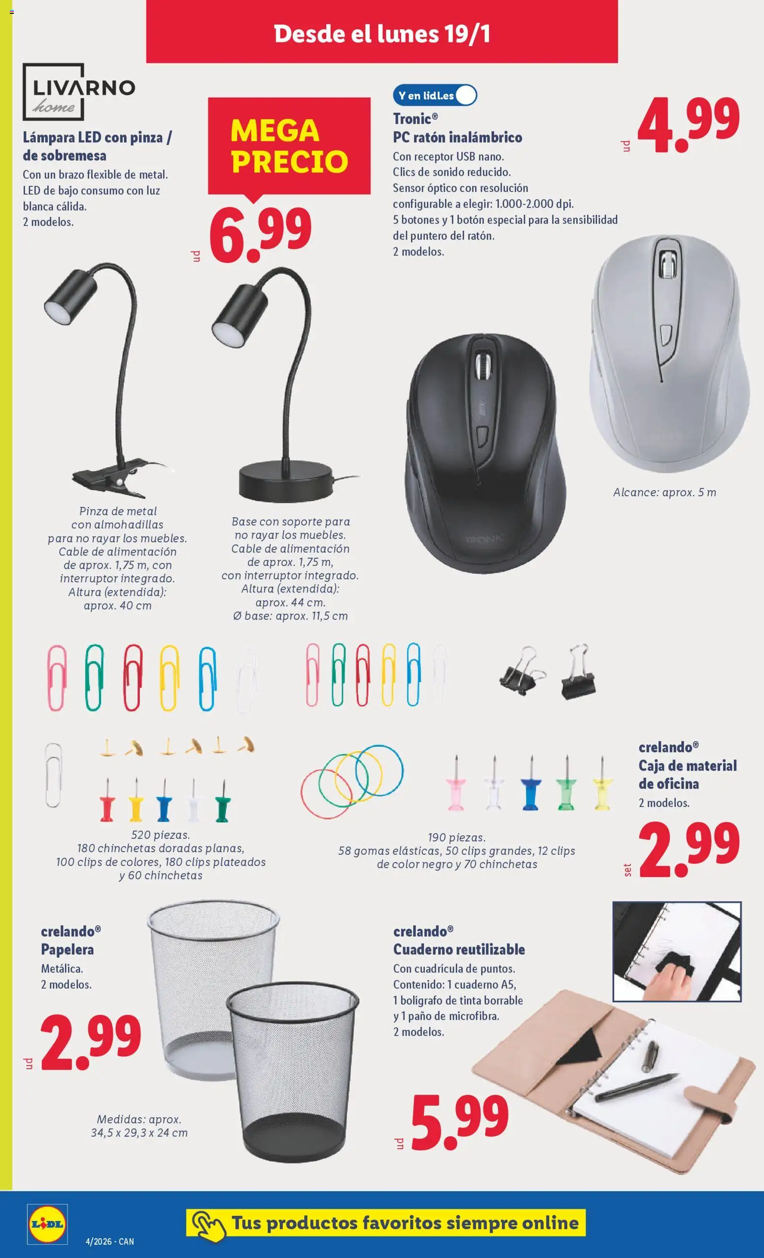 Lidl - Canarias │ válido desde el 19.01.2026 | Página: 18 | Productos: PC, Mouse, Cable, Caja