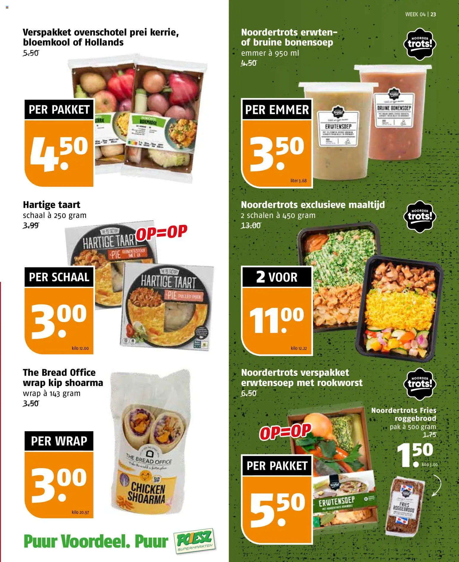 {H1} | Pagina: 23 | Producten: Taart, Bloemkool, Schaal, Prei