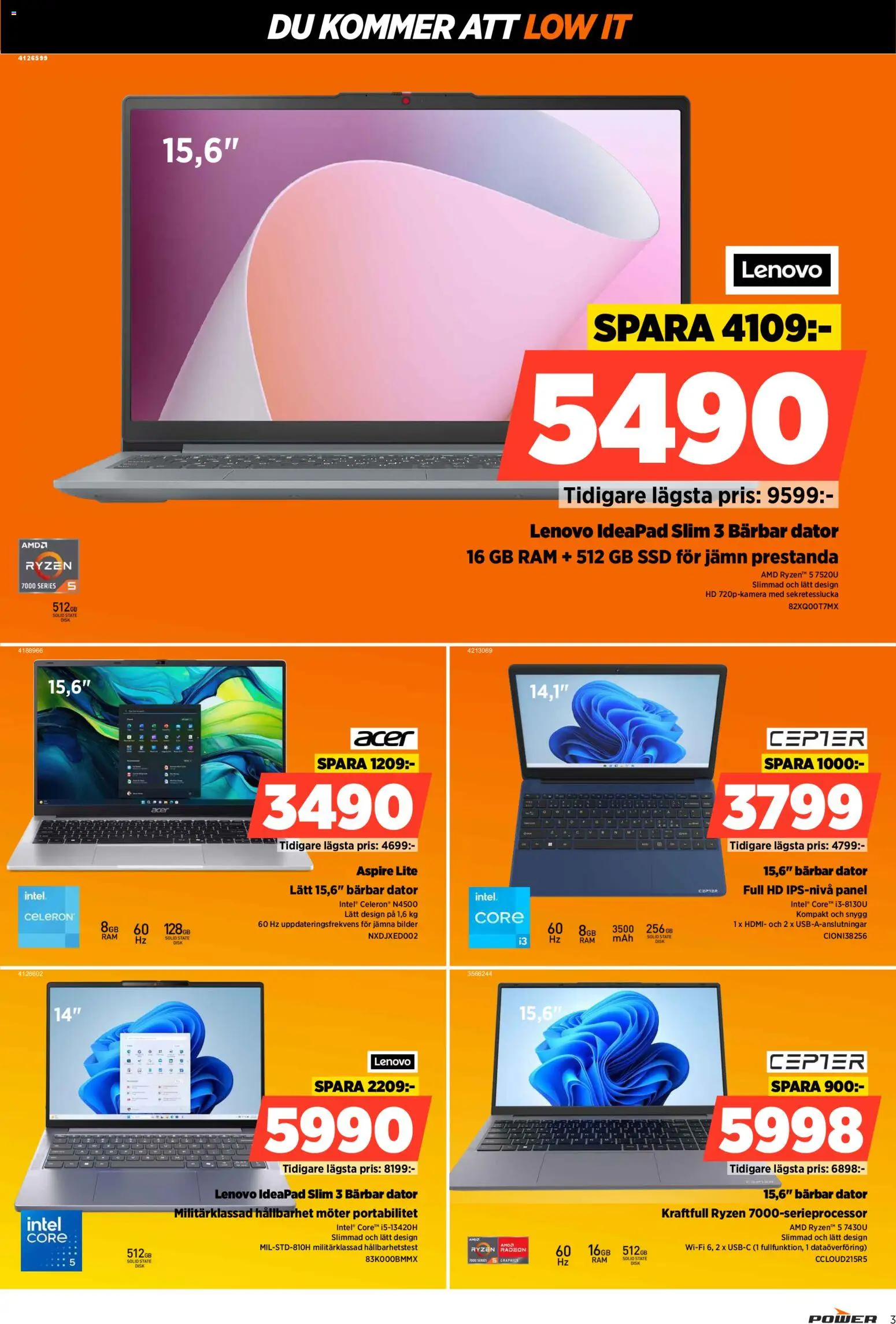 Power reklamblad aktuell från 20.04.2026 | Sida: 3 | Produkter: Dator, Wifi