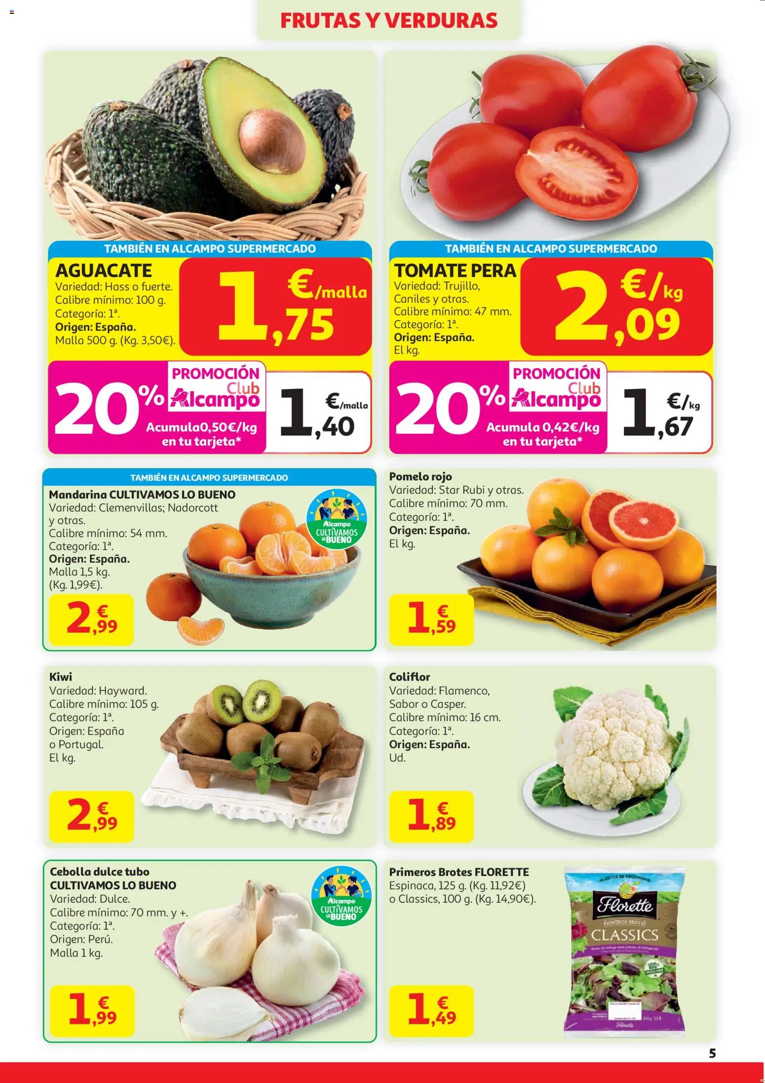 Alcampo - Hg Unico │ válido desde el 29.12.2025 | Página: 5 | Productos: Kiwi, Παγωμένο τσάι