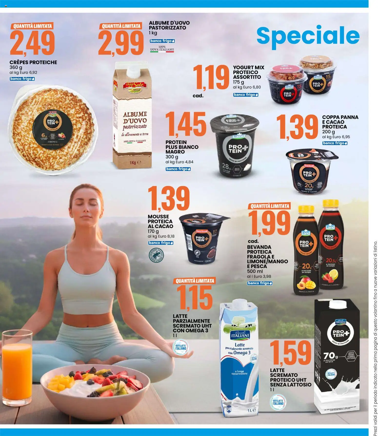 Volantino Eurospin del 07.04.2026 | Pagina: 10 | Prodotti: Uova, Mango, Pesca, Latte parzialmente scremato