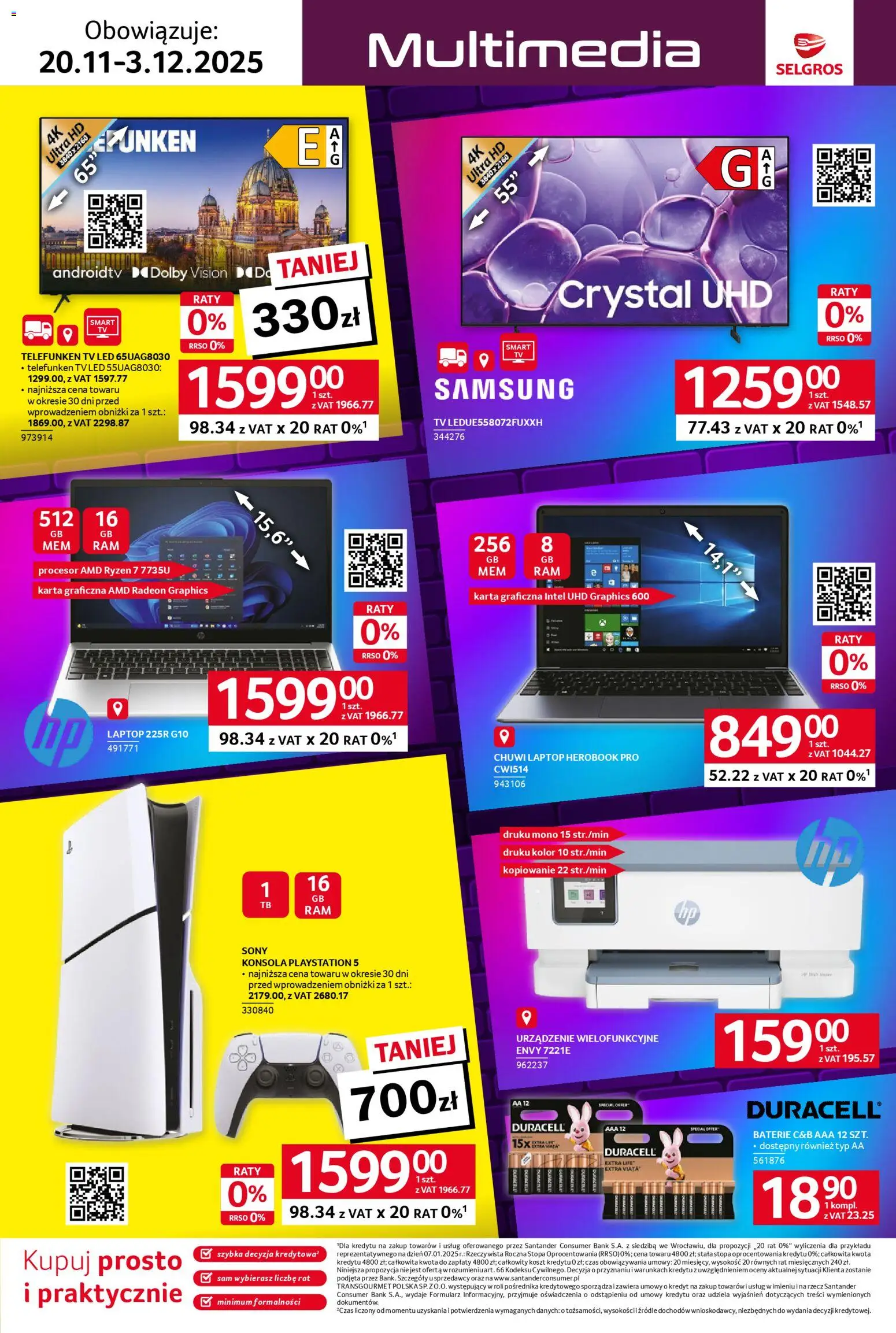 Selgros cash&carry Black Friday od 20.11.2025 | Strona: 3 | Produkty: Karta, Laptop, Baterie, Konsola