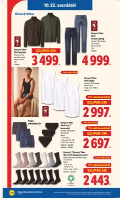 Esmara® Men Férfi atléta, Anyaga: 100% pamut. Méret: M-XL /3 db; 1 db = 999 Ft - amely érvényes a következő dátumtól: 22.10.2025 | Oldal: 30