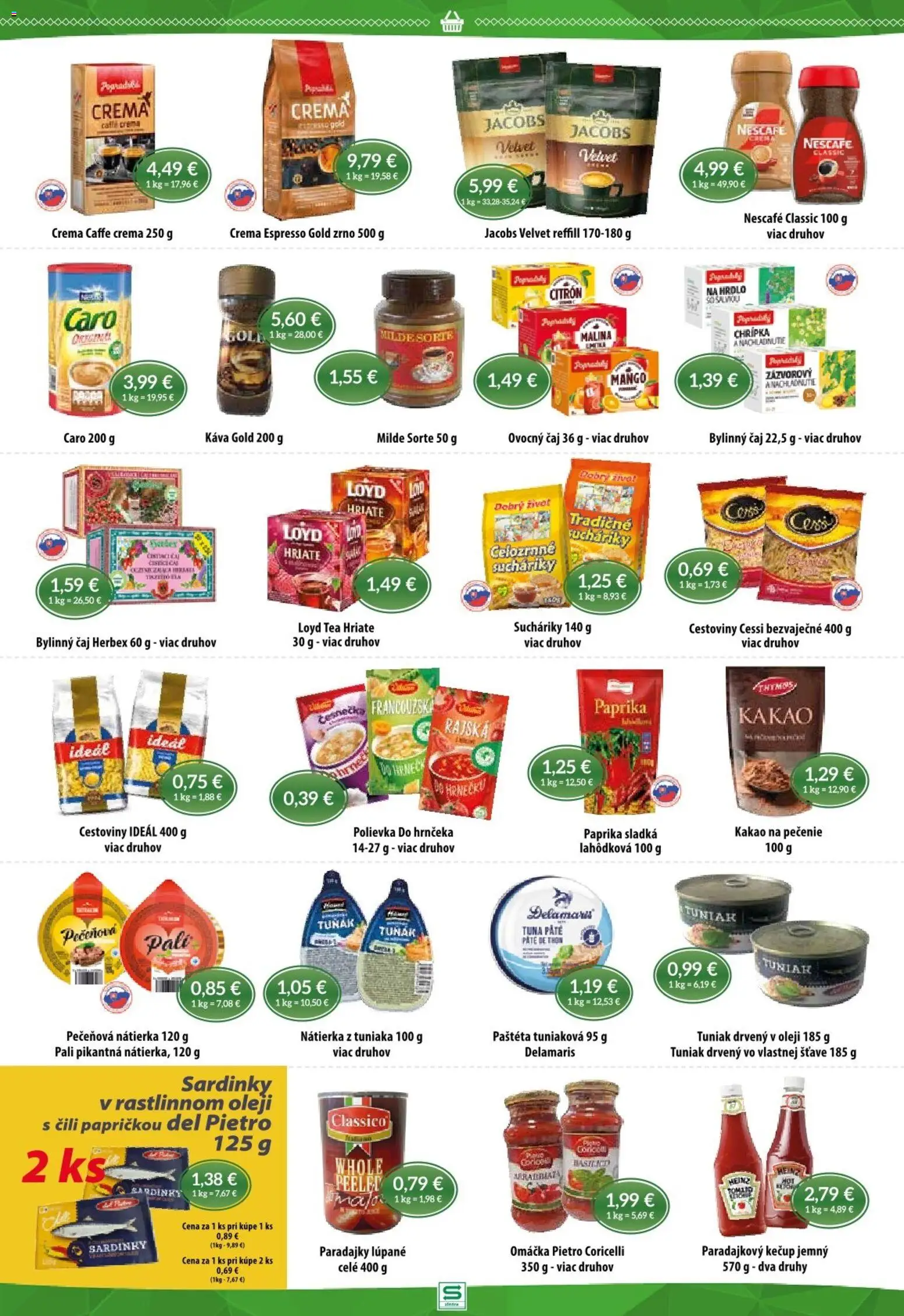 Nové Sintra akcie – leták je platný od 20.11.2025 | Strana: 7 | Produkty: Paprika, Cestoviny, Omáčka, Nescafé Classic