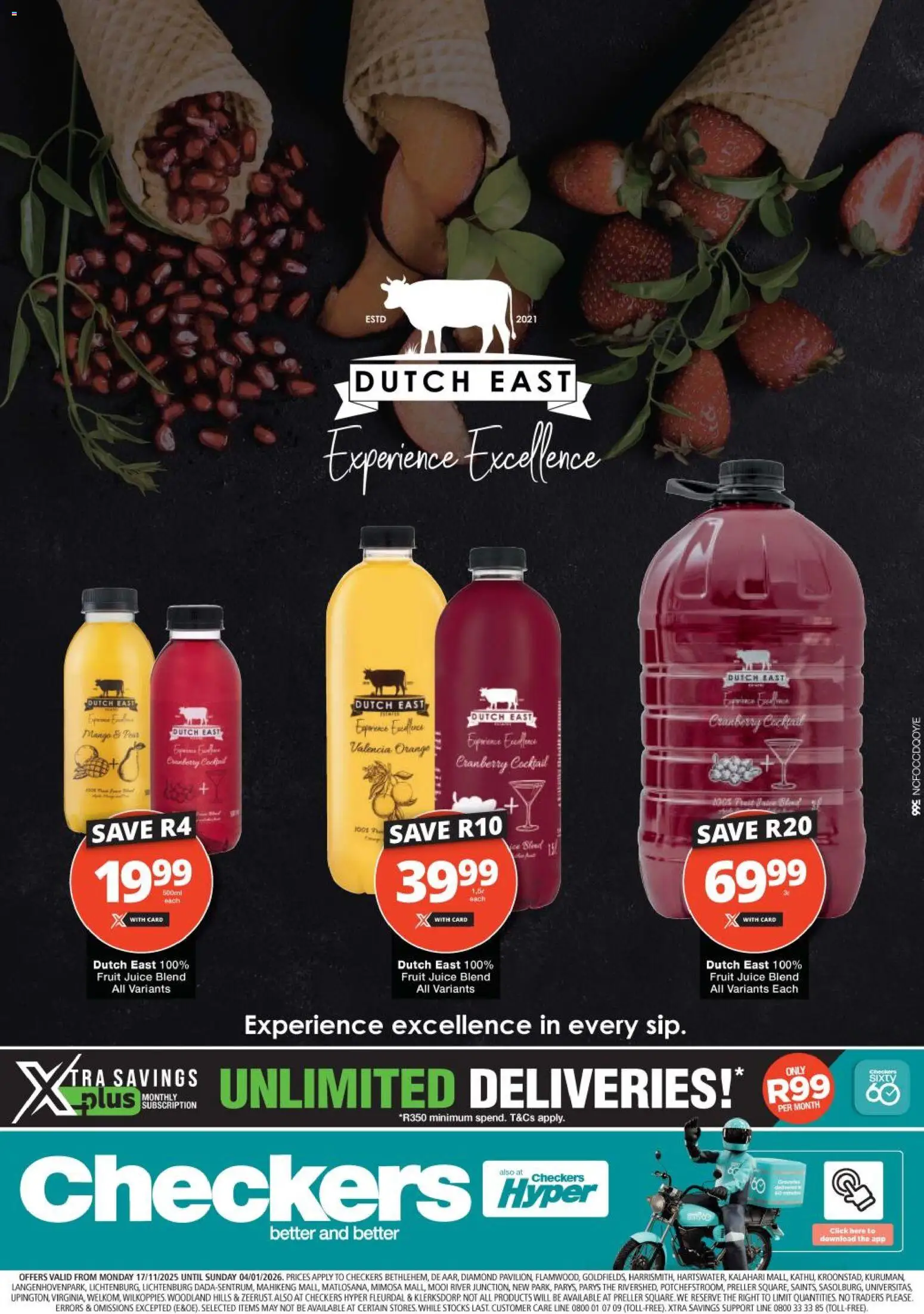 New Checkers catalogue – valid from 17.11.2025 | Page: 1 | Products: Juice, Fruit, Mango