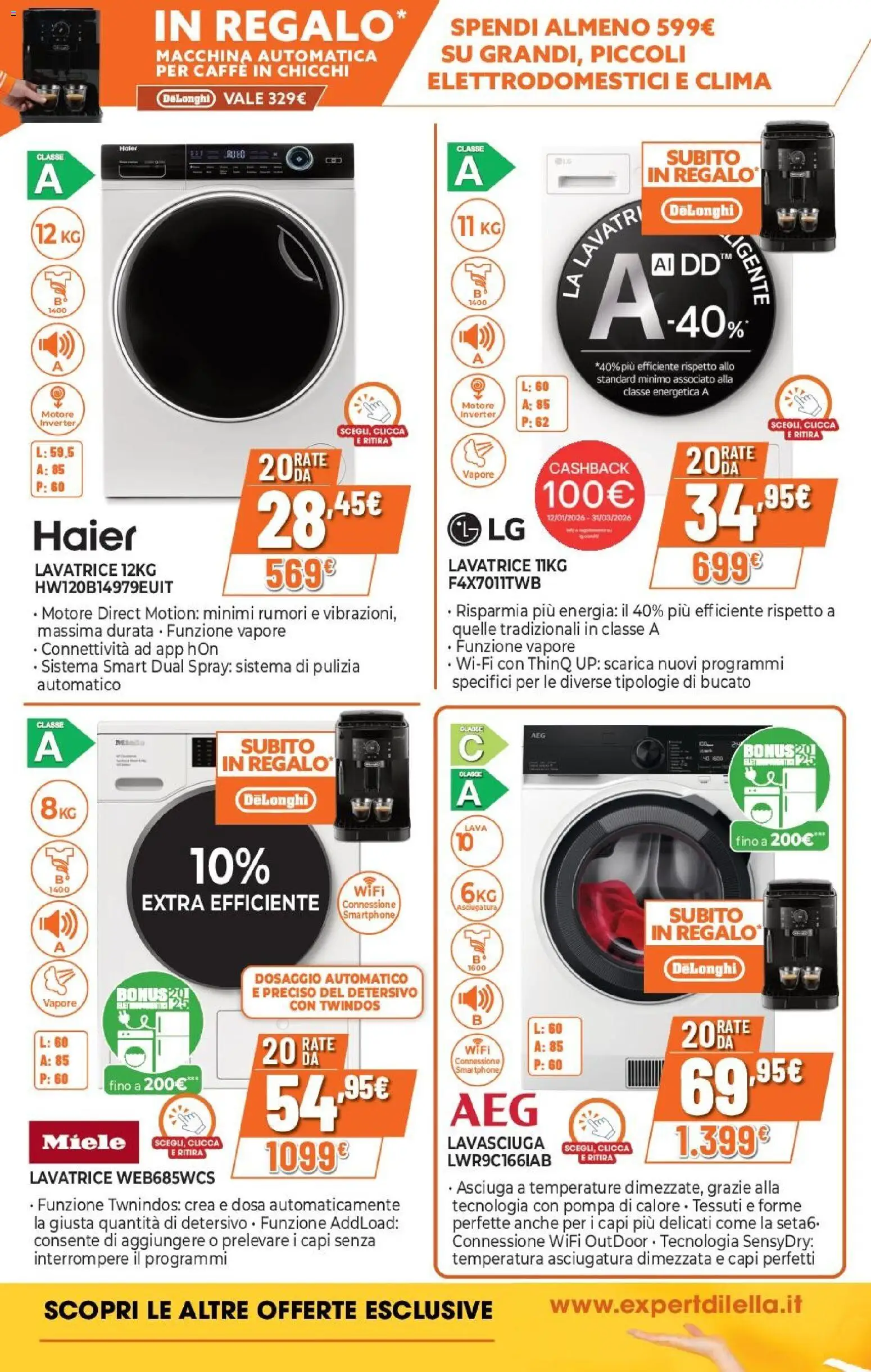 Volantino Expert del 12.03.2026 | Pagina: 4 | Prodotti: Lavasciuga, Lavatrice, Smartphone, Miele