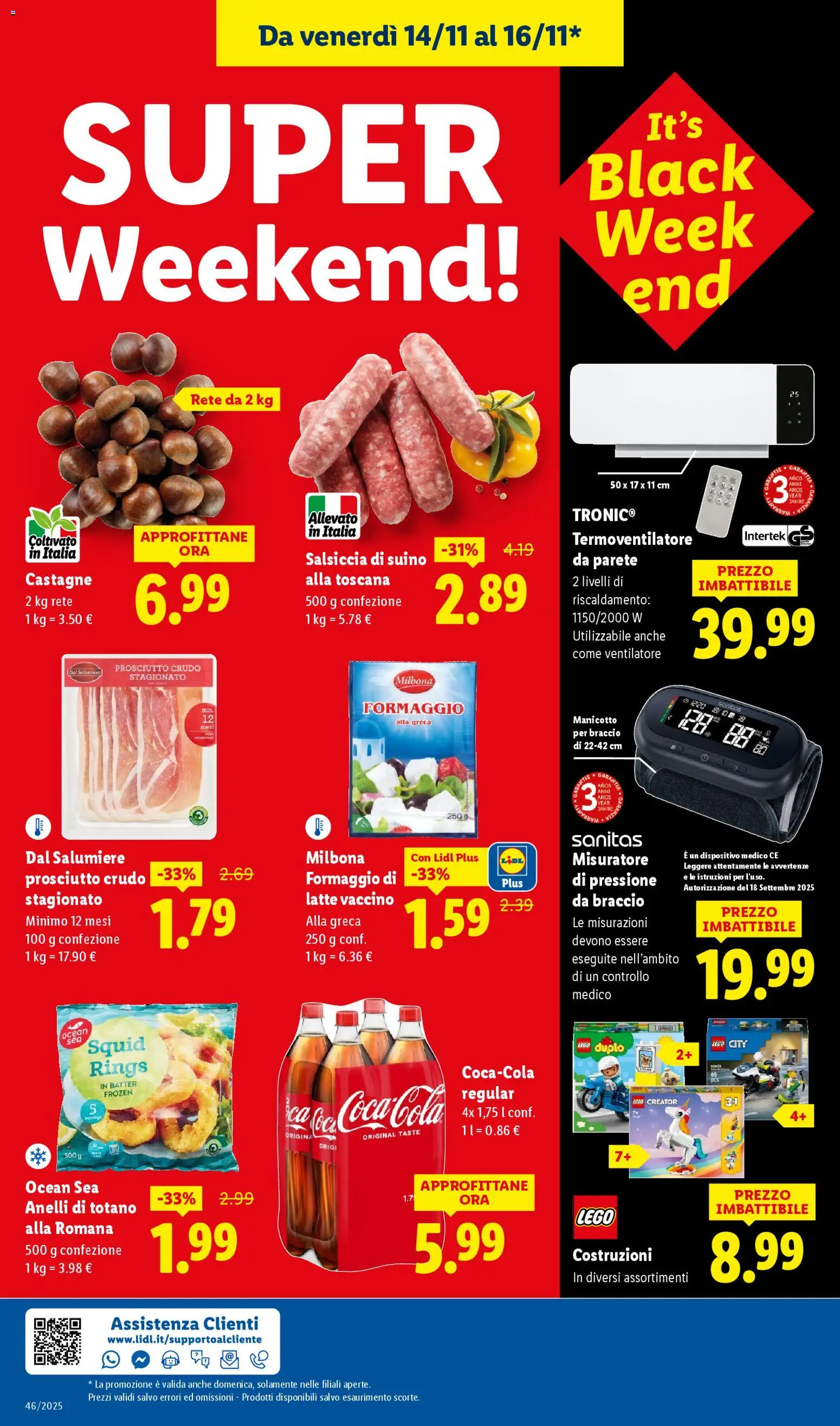Volantino Lidl del 10.11.2025 | Pagina: 50 | Prodotti: Monitor, Prosciutto Crudo, Latte, Fan
