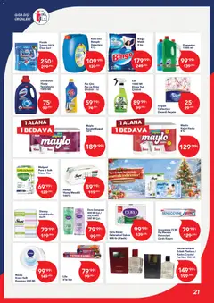 26.12.2025 tarihinden itibaren geçerli olan Kim Market kataloğu önizlemesi | Sayfa: 21 | Ürünler: Sabun, Parfüm, Tablet, Buzdolabı
