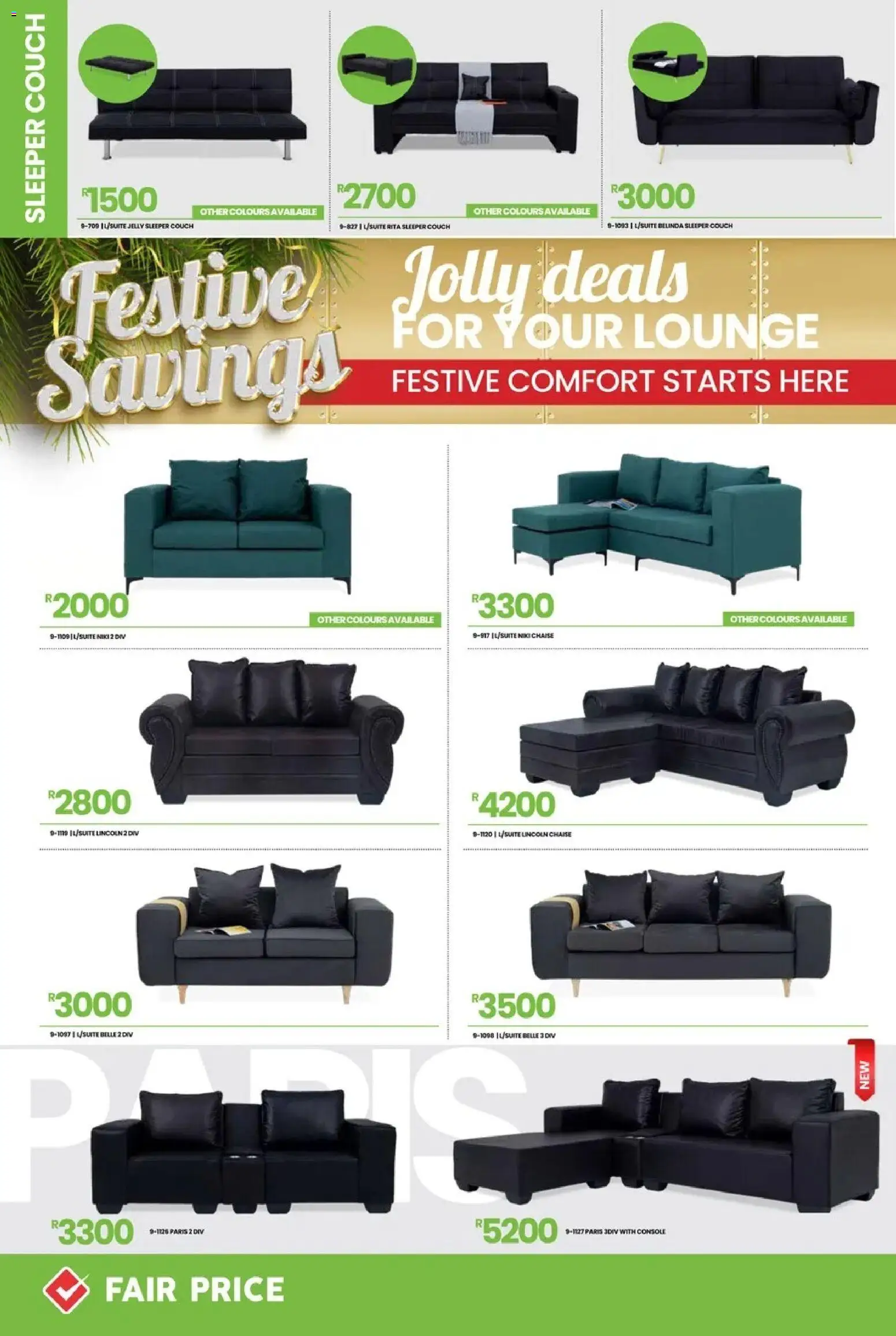 New Fair Price catalogue – valid from 01.12.2025 | Page: 8 | Products: Couch, Chaise
