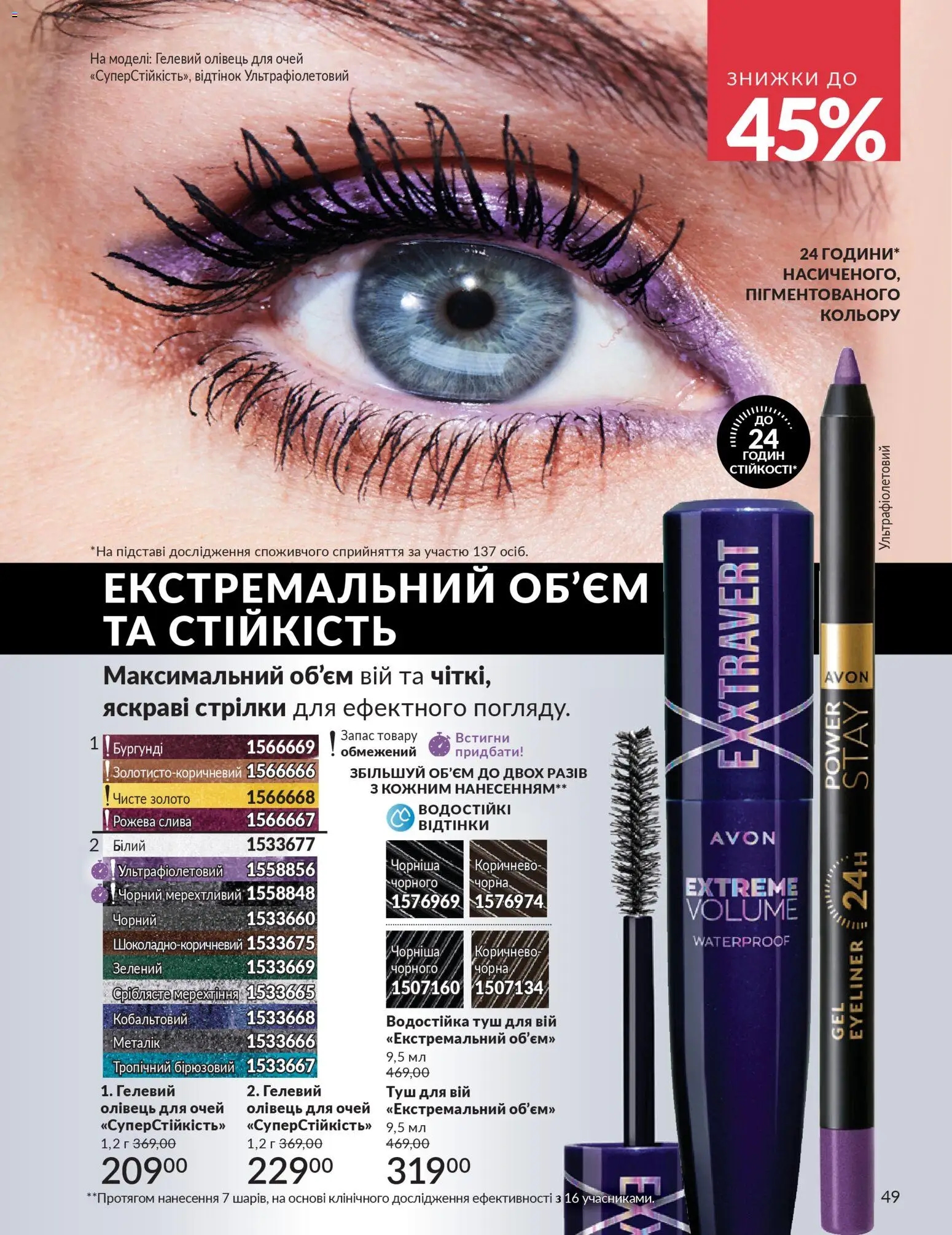 AVON Kаталог - дійснийкції з 01.02.2026 | Сторінка: 65 | Товари: Туш, Олівець для очей