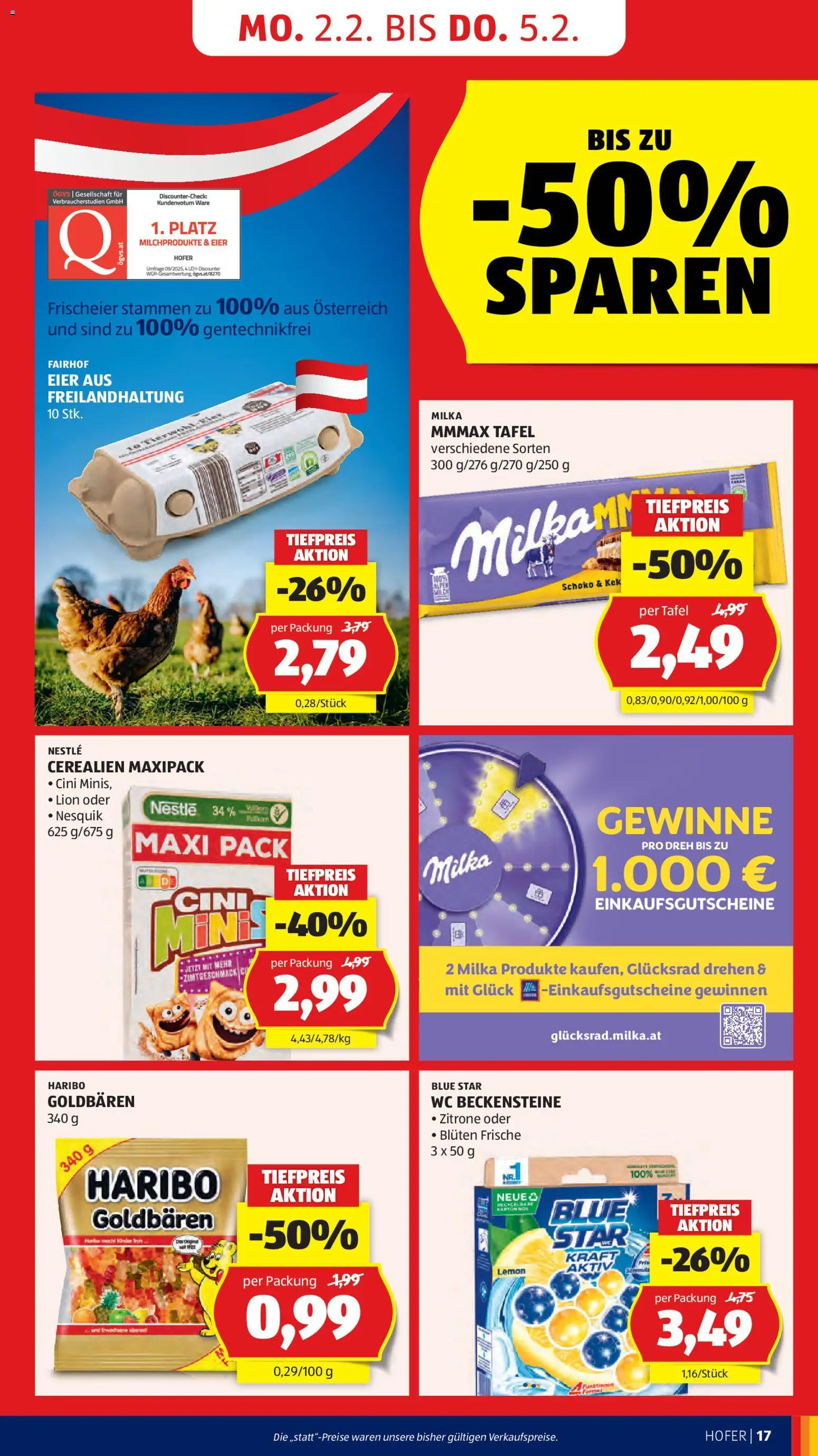 Hofer AT akciós ujság - amely érvényes a következő dátumtól: 30.01.2026 | Oldal: 19 | Termékek: WC, Nesquik