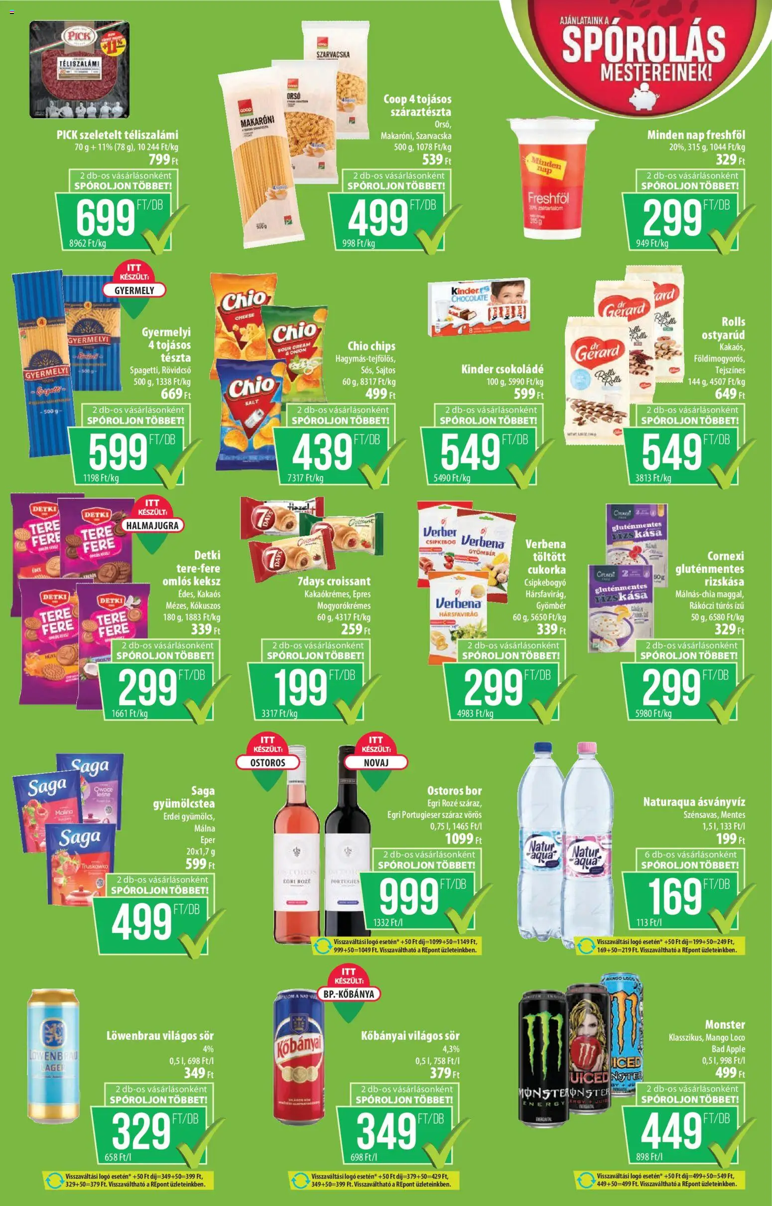 COOP akciós ujság - amely érvényes a következő dátumtól: 05.02.2026 | Oldal: 5 | Termékek: Csokoládé, Bor, Tészta, Cukorka