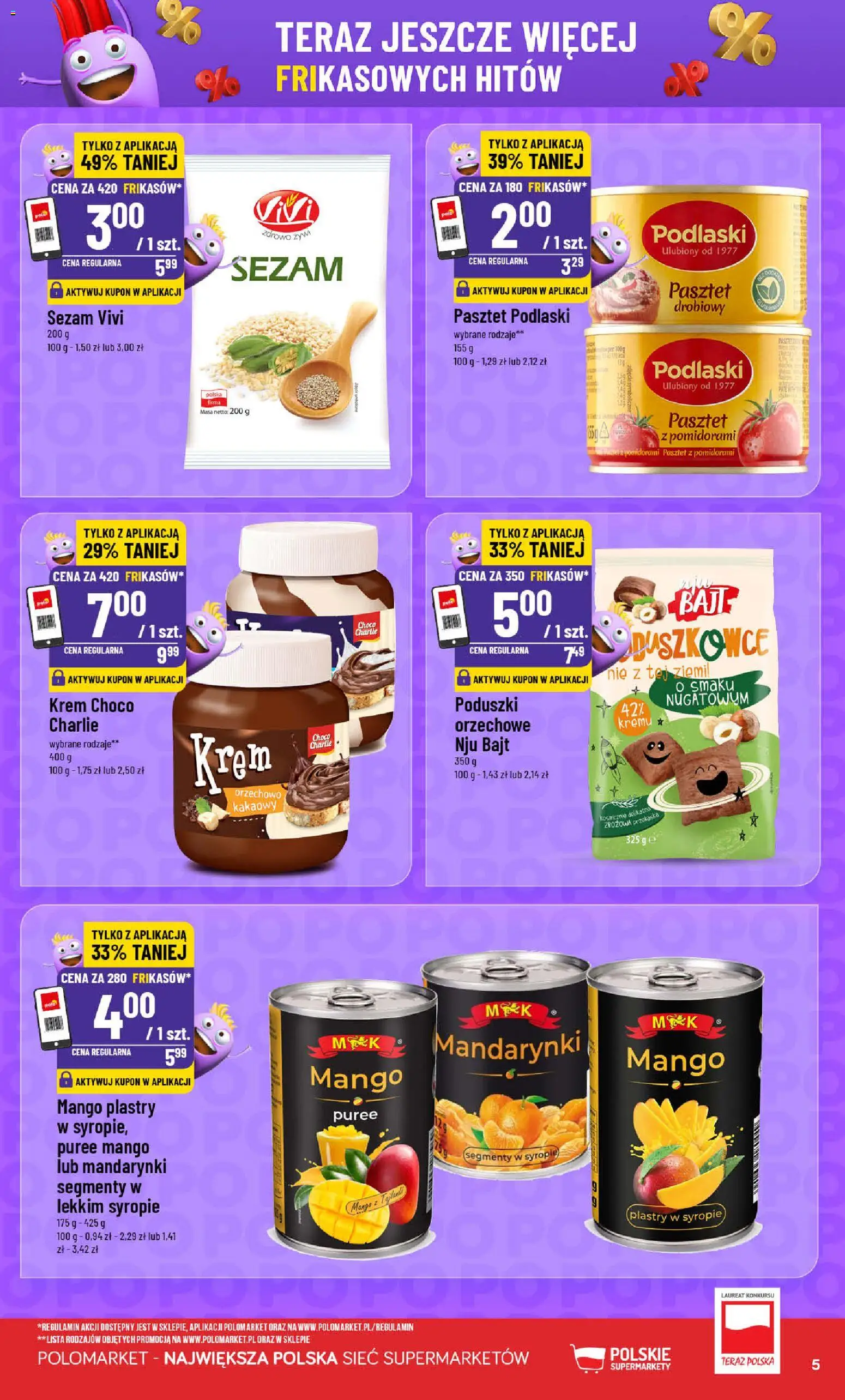 POLOmarket gazetka - Frikasowe Hity od 08.04.2026 | Strona: 5 | Produkty: Mango, Mandarynki, Krem, Sezam