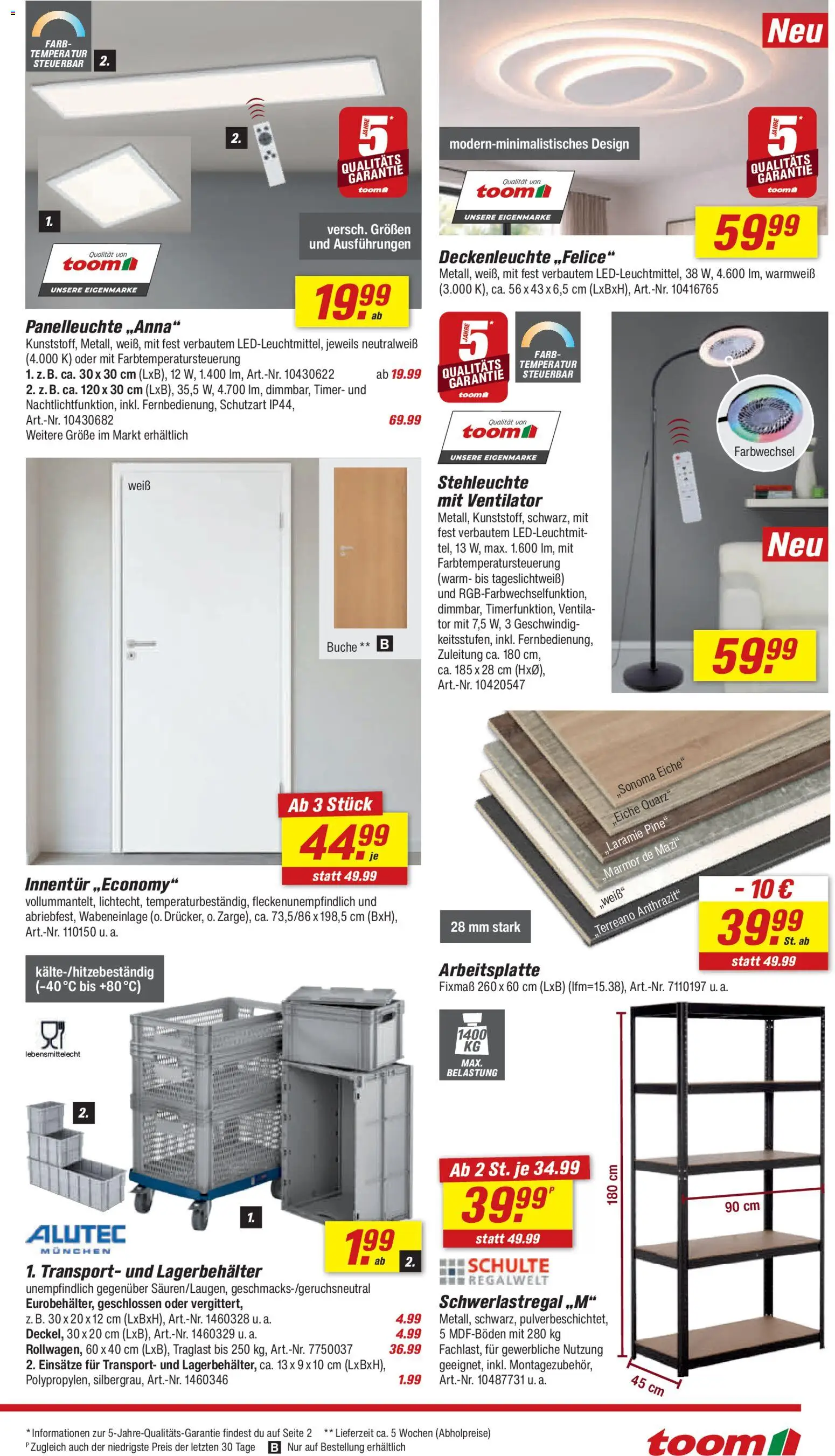 Toom Baumarkt Prospekt 	 – gültig ab 04.04.2026 | Seite: 19 | Produkte: Ventilator, Schwerlastregal