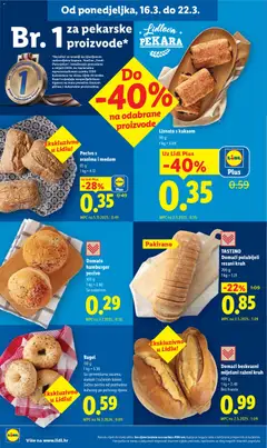 Domaće hamburger pecivo, 100 g, Sa sezamom - Pregled kataloga iz trgovine Lidl, vrijedi od 16.03.2026 | Stranica: 4