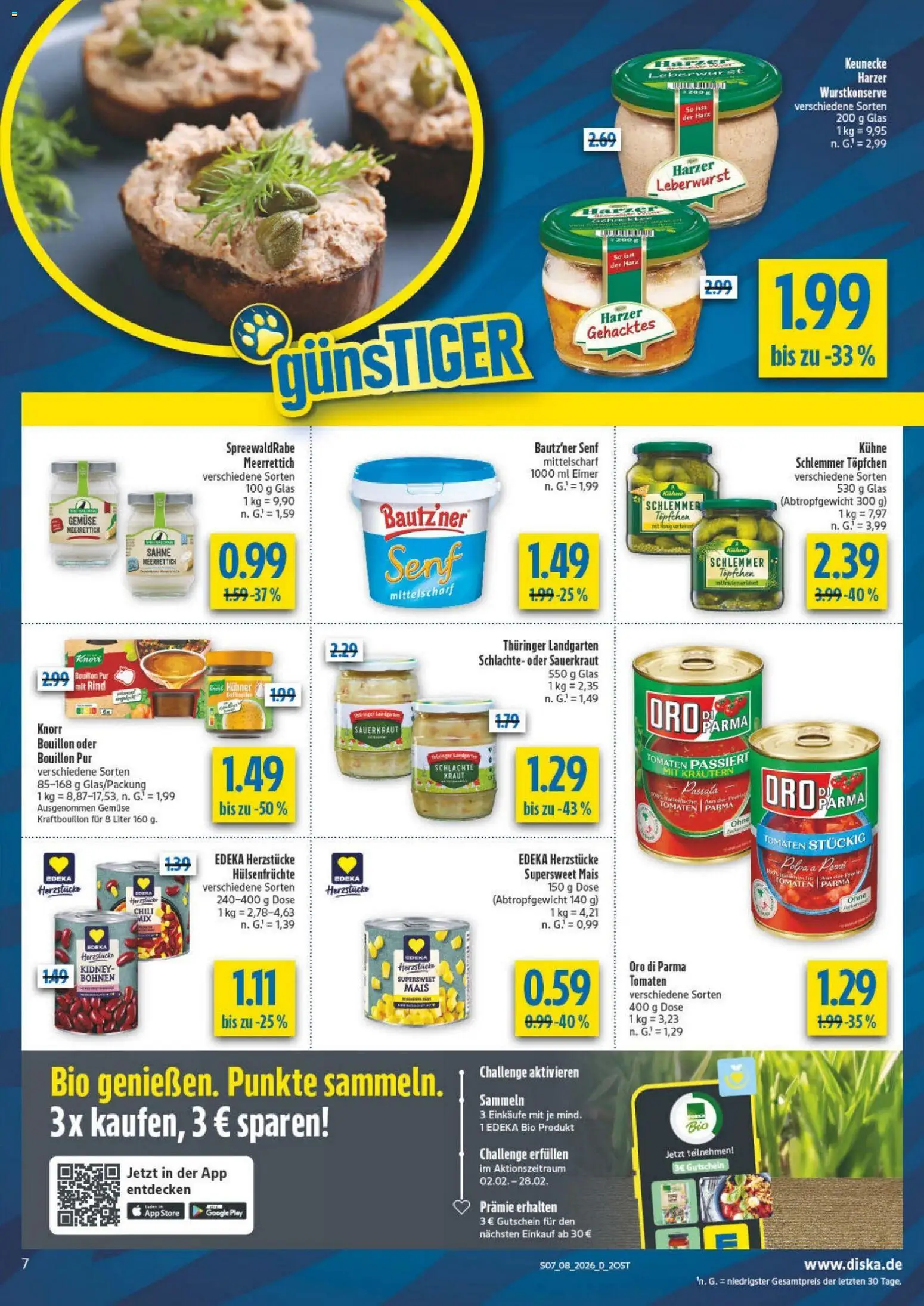 Diska - Diska Angebote Sachsen-Thüringen KW08 – gültig ab 16.02.2026 | Seite: 7 | Produkte: Tomaten, Oro di parma, Gemüse, Chili