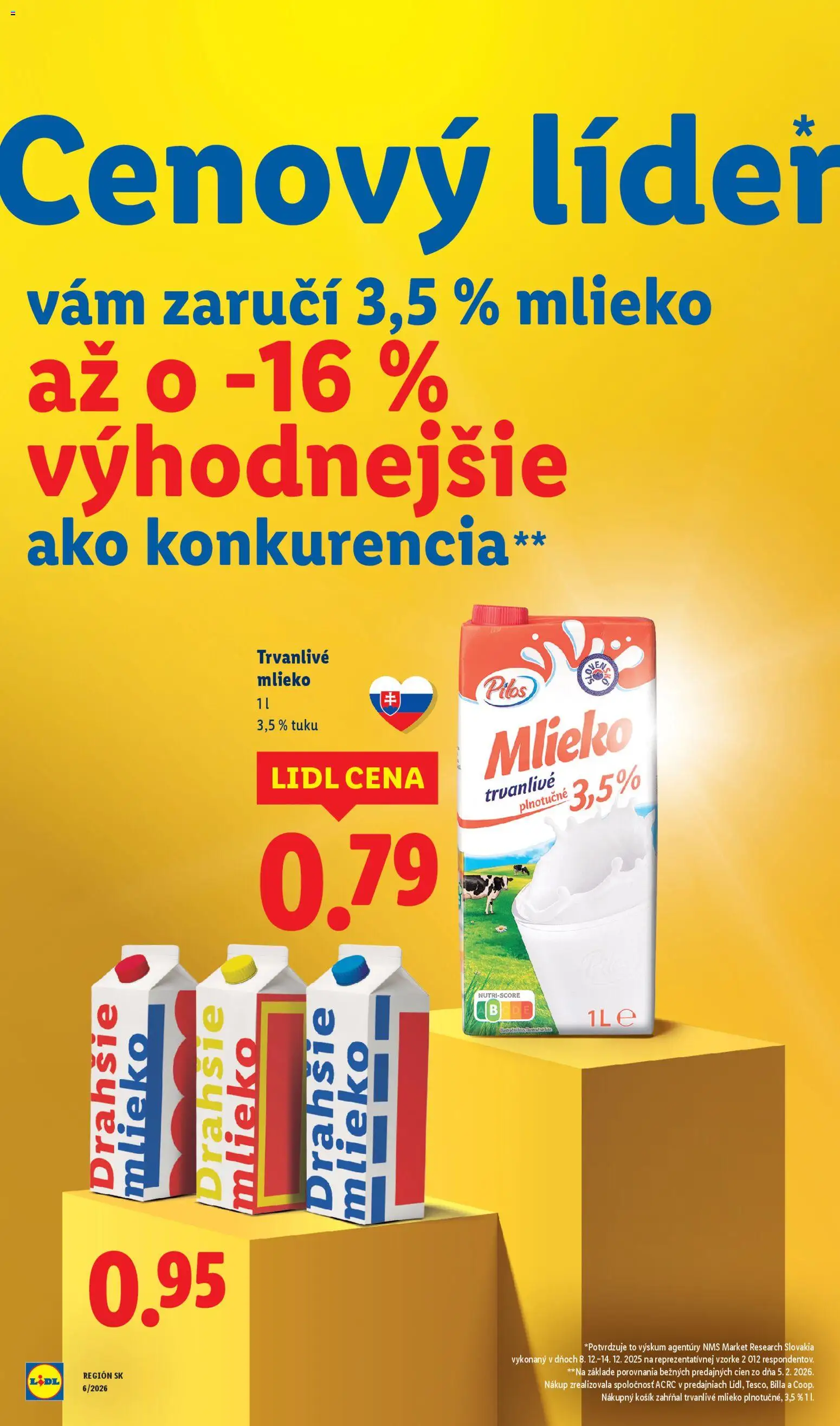 Nové Lidl akcie – leták je platný od 12.02.2026 | Strana: 13 | Produkty: Mlieko, Trvanlivé mlieko