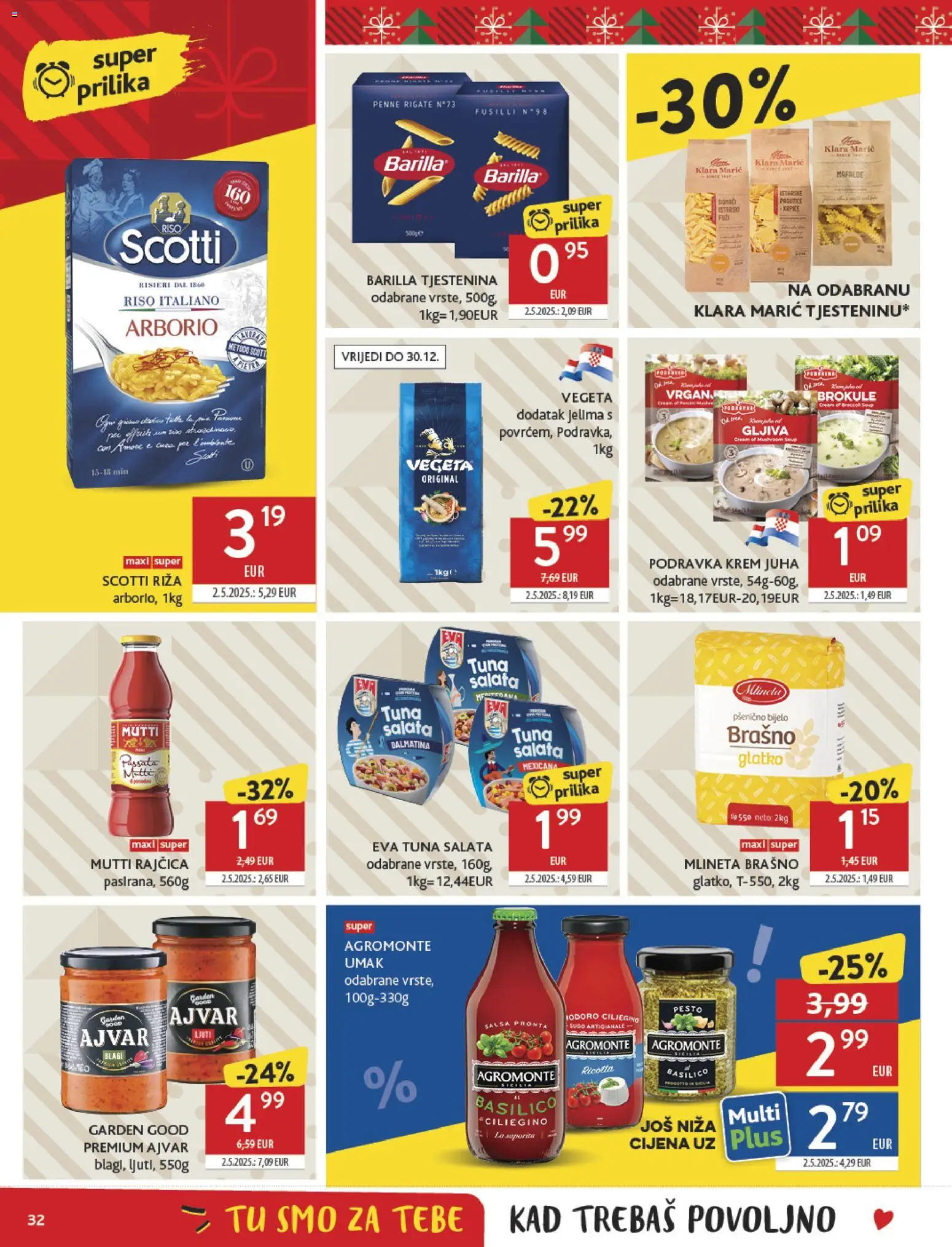 Konzum katalog | vrijedi od 17.12.2025 | Stranica: 32 | Proizvodi: Riža, Ajvar, Tjestenina, Tuna