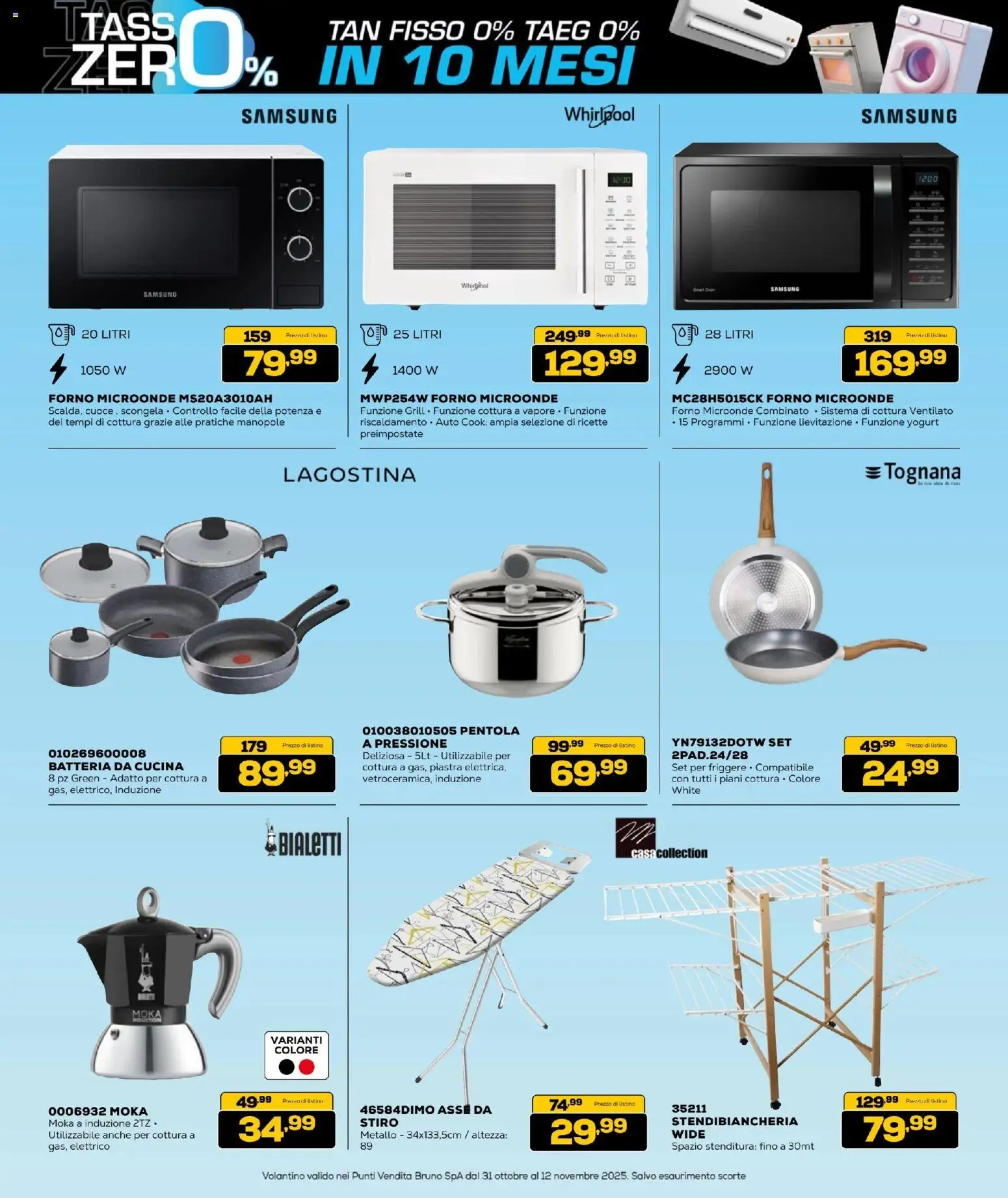 Volantino BRUNO del 31.10.2025 | Pagina: 31 | Prodotti: Microonde, Yogurt, Batteria, Samsung
