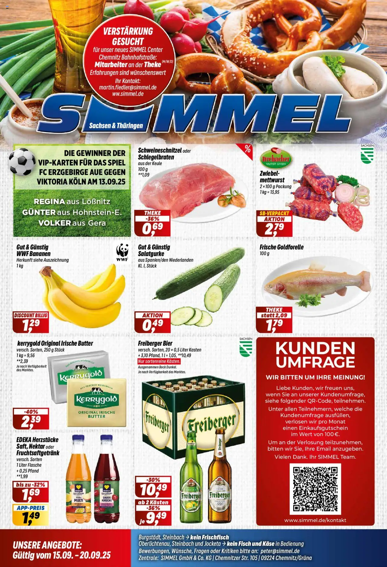 Simmel Prospekt 	 – gültig ab 15.09.2025 | Seite: 1 | Produkte: Spiel, Käse, Theke, Bier