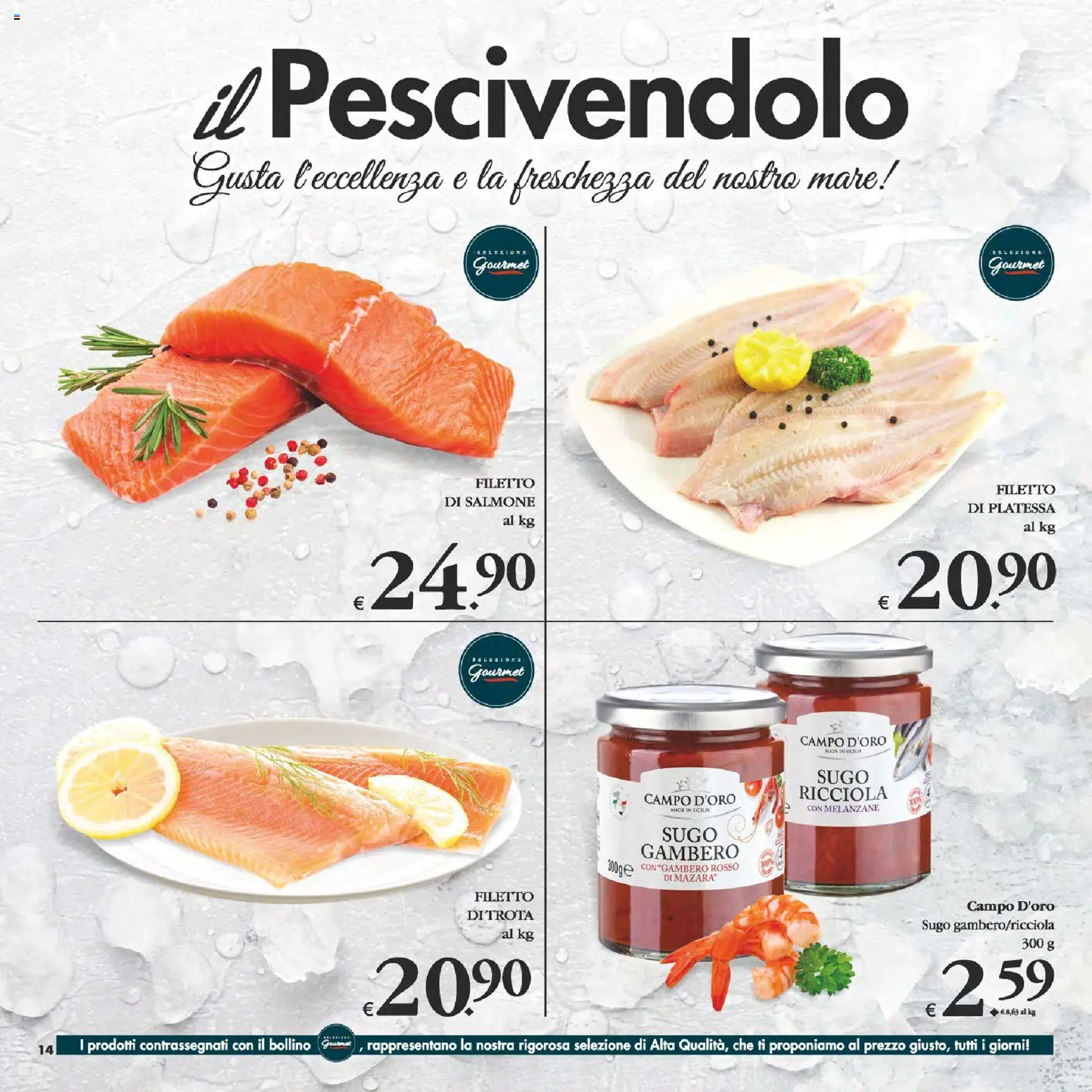 Volantino Decò del 24.02.2026 | Pagina: 14 | Prodotti: Salmone, Trota, Melanzane, Sugo