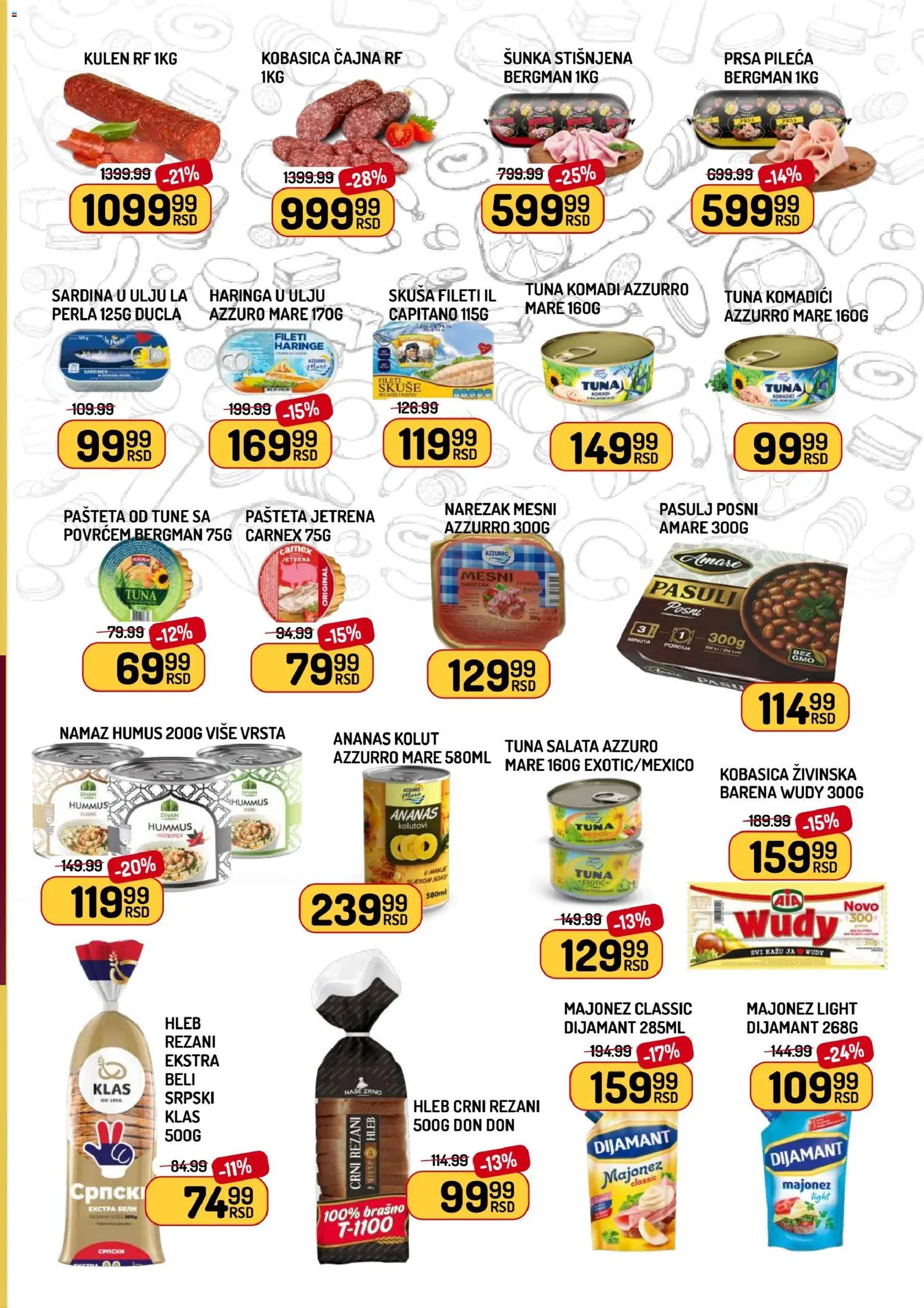 Aman katalog - važi od 12.12.2025 | Strana: 3 | Proizvode: Ananas, Skuša, Narezak, Hleb