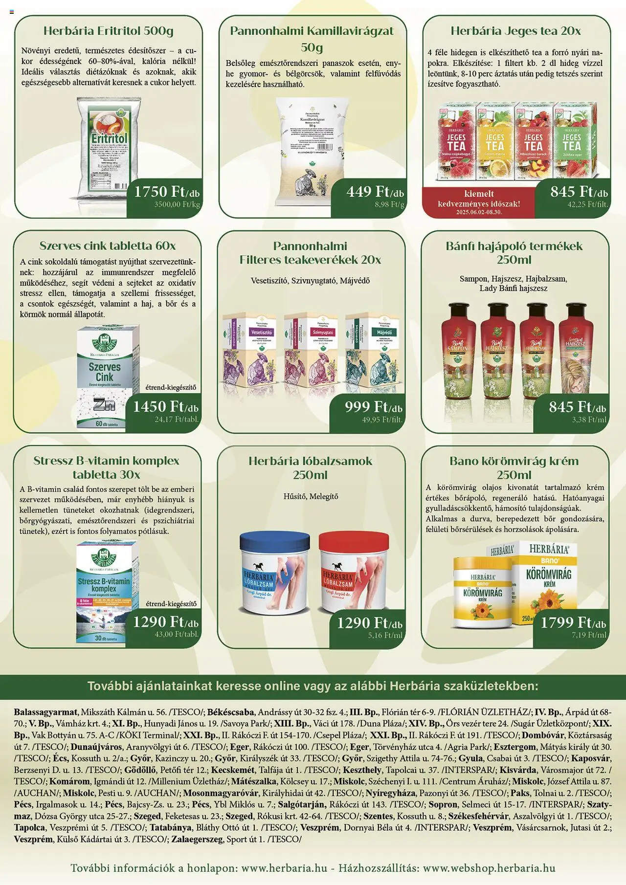 Herbária akciós ujság - amely érvényes a következő dátumtól: 01.08.2025 | Oldal: 2 | Termékek: Hajbalzsam, Bor, Tea, Lóbalzsam