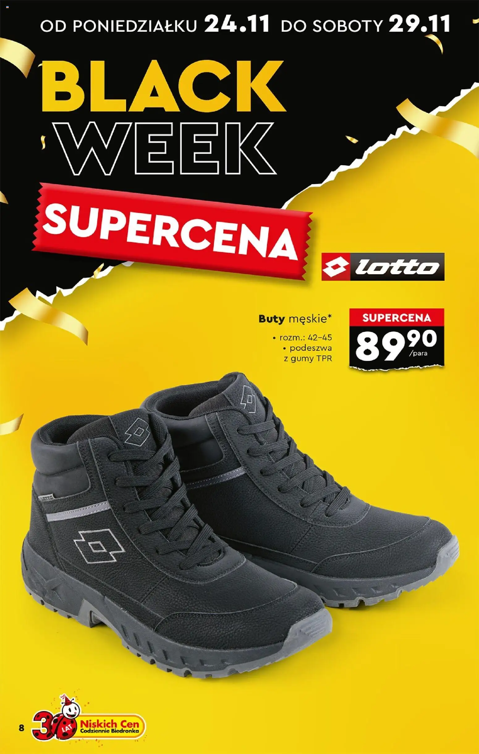 Biedronka Black Friday od 24.11.2025 | Strona: 10 | Produkty: Buty, Gumy