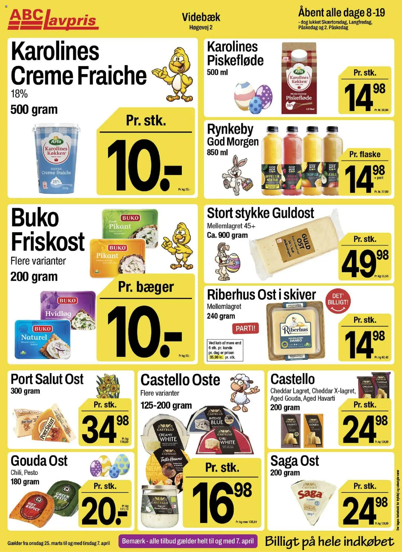 Abc Lavpris tilbudsavis – gyldig fra 25.03.2026 | Side: 2 | Produkter: Mango, Ost, Creme, Hindbær