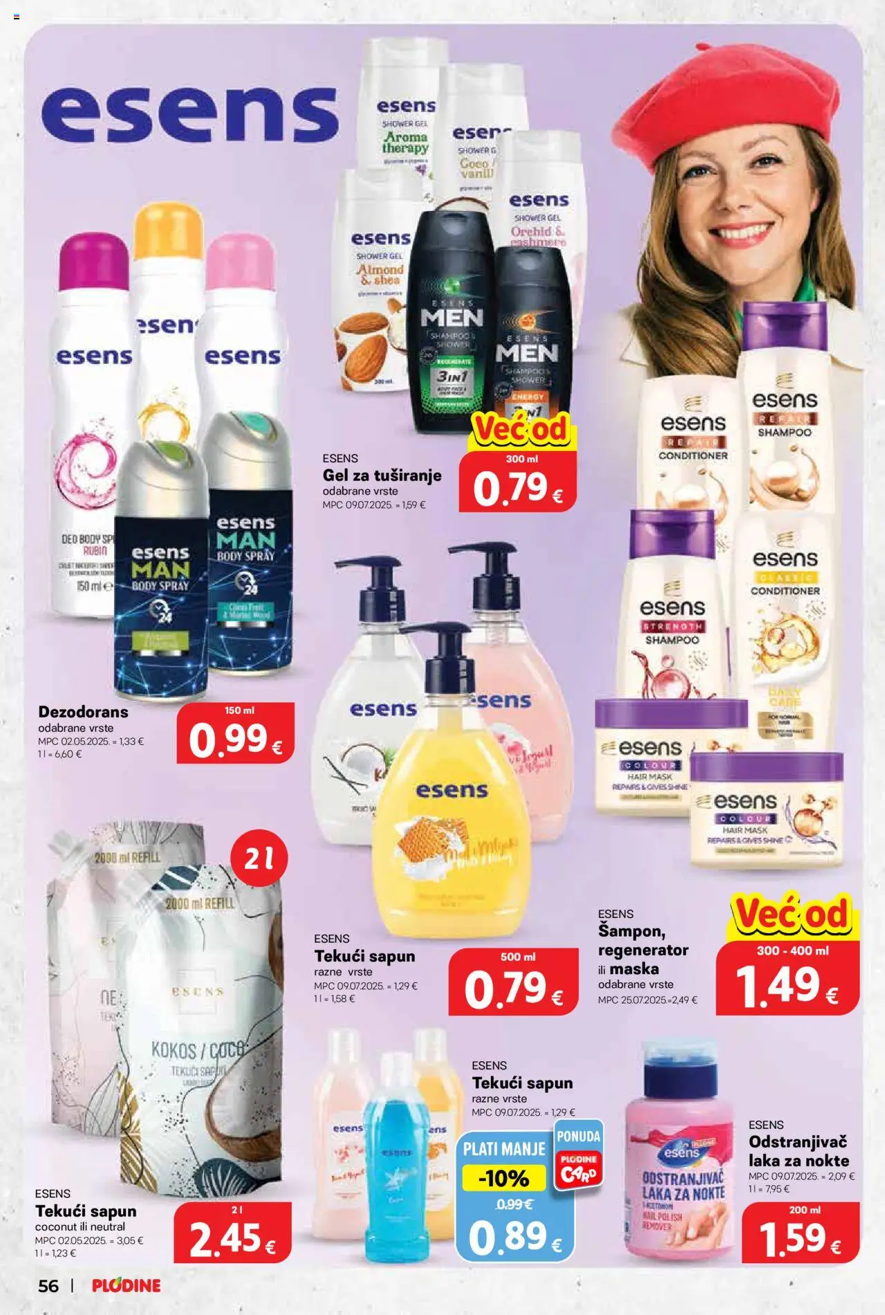 Plodine katalog | vrijedi od 22.10.2025 | Stranica: 56 | Proizvodi: Regenerator, Maska, Sapun, Gel za tuširanje