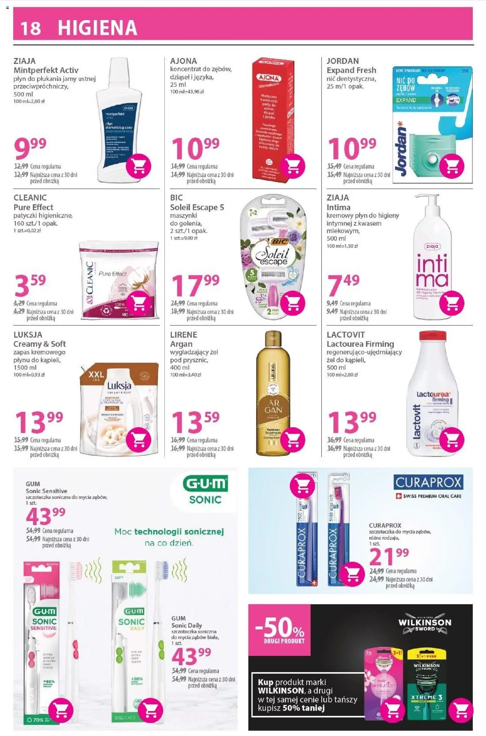 Hebe gazetka od 18.04.2026 | Strona: 18 | Produkty: Curaprox, Szczoteczka soniczna, Płyn do płukania jamy ustnej, Płyn do higieny intymnej